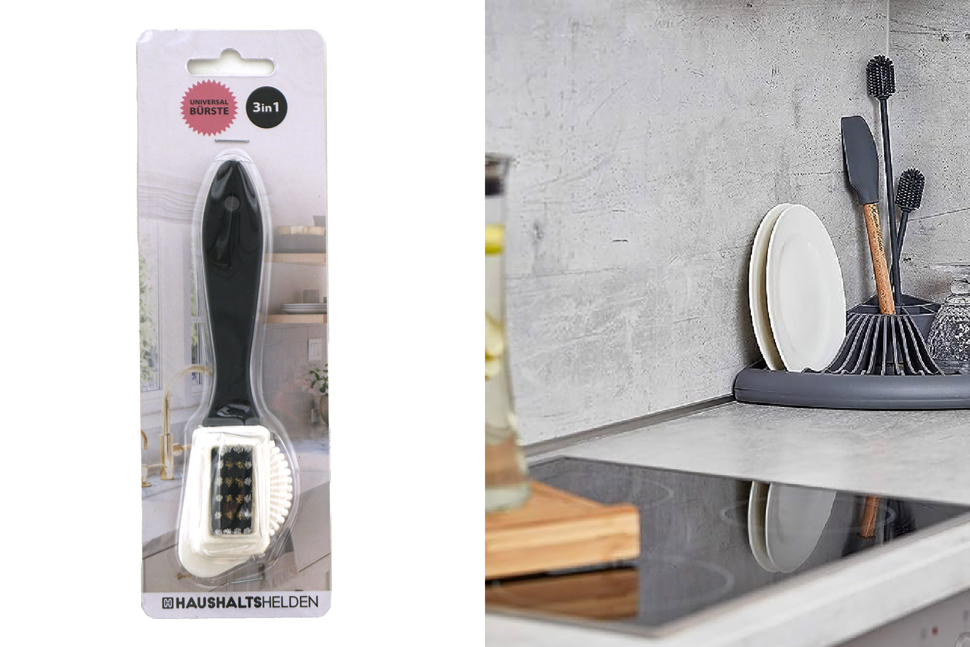 Bürste Universal, Silikon und Draht 22cm