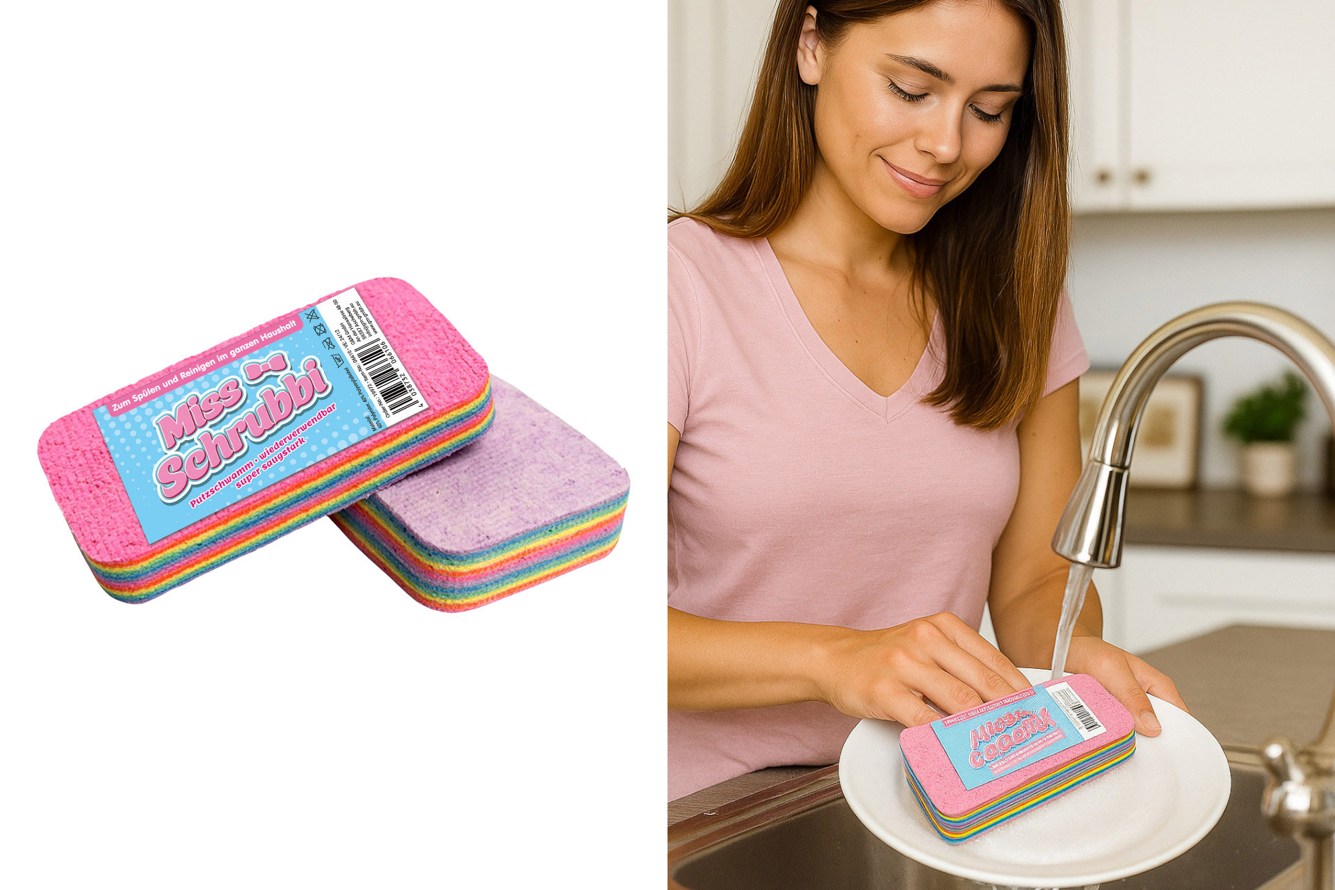 PVA Schwamm "Miss Schrubbi", 12x6,4x2cm, 12-lagig