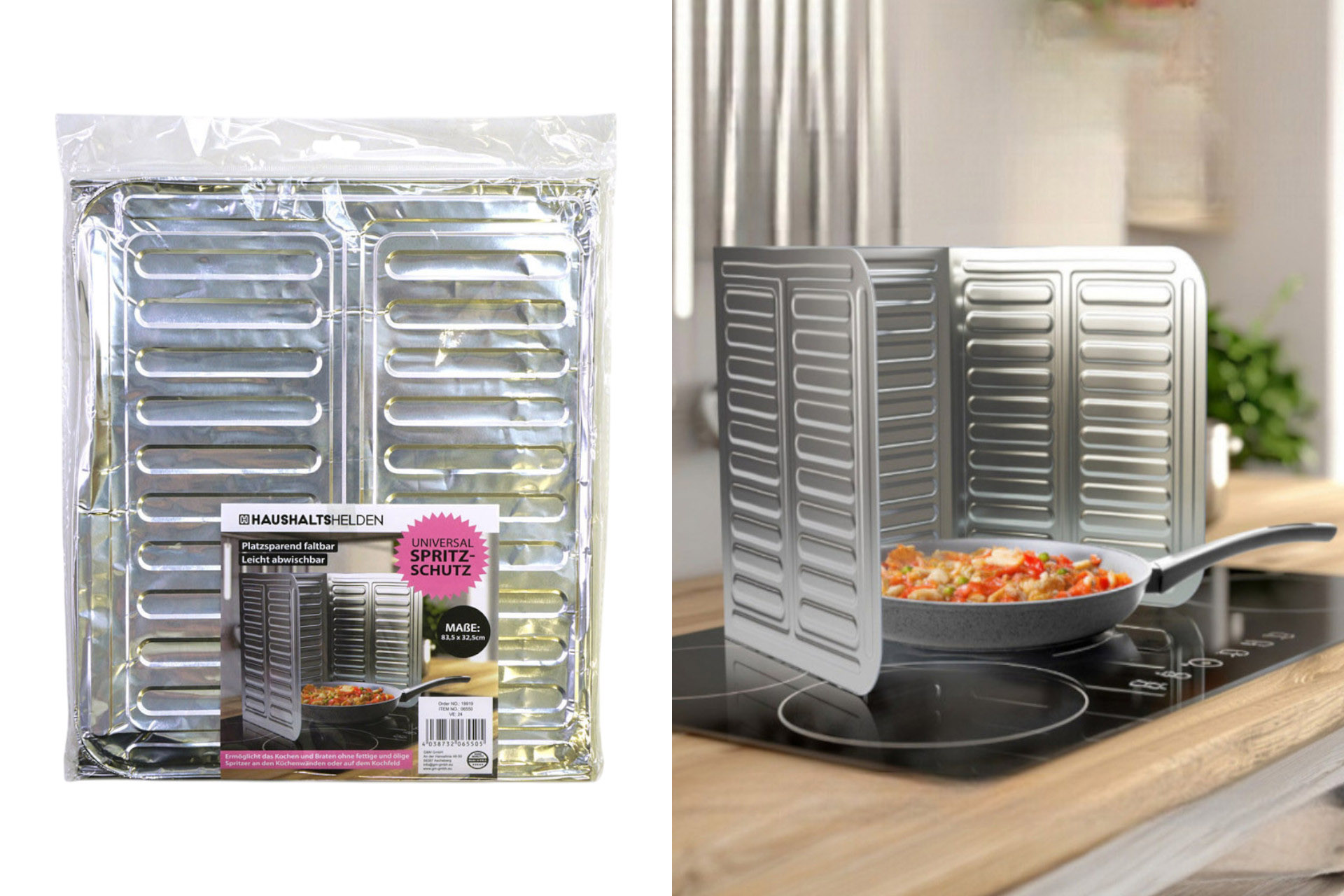 Spritzschutz "Edelstahl Look", 83,5x32,5cm