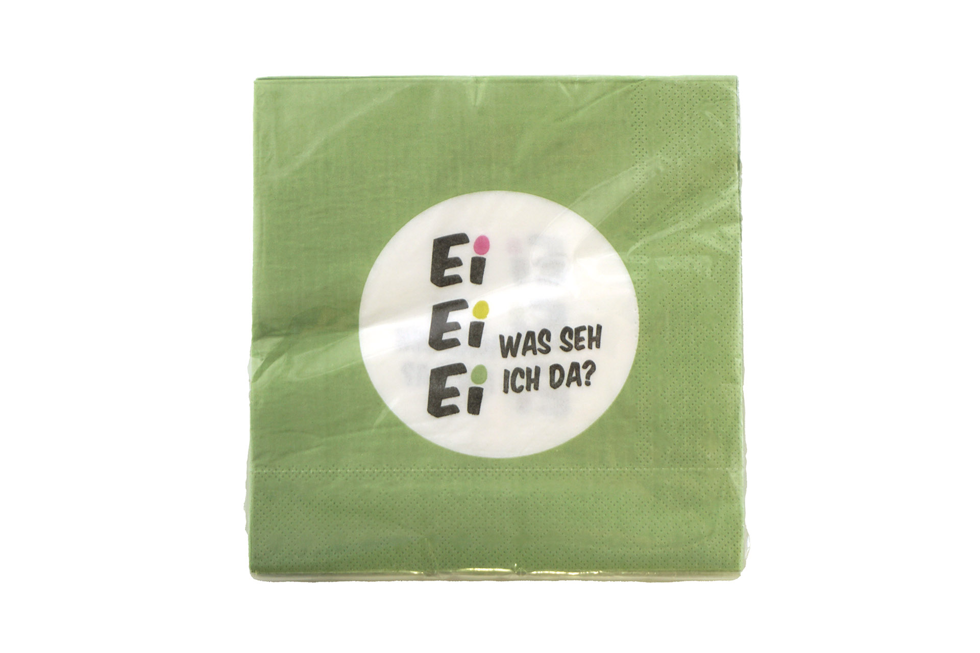 Servietten "Ei Ei Ei WAS SEH ICH DA ?" 33x33cm, ¼ Falz, 3-lagig, 20er Pack