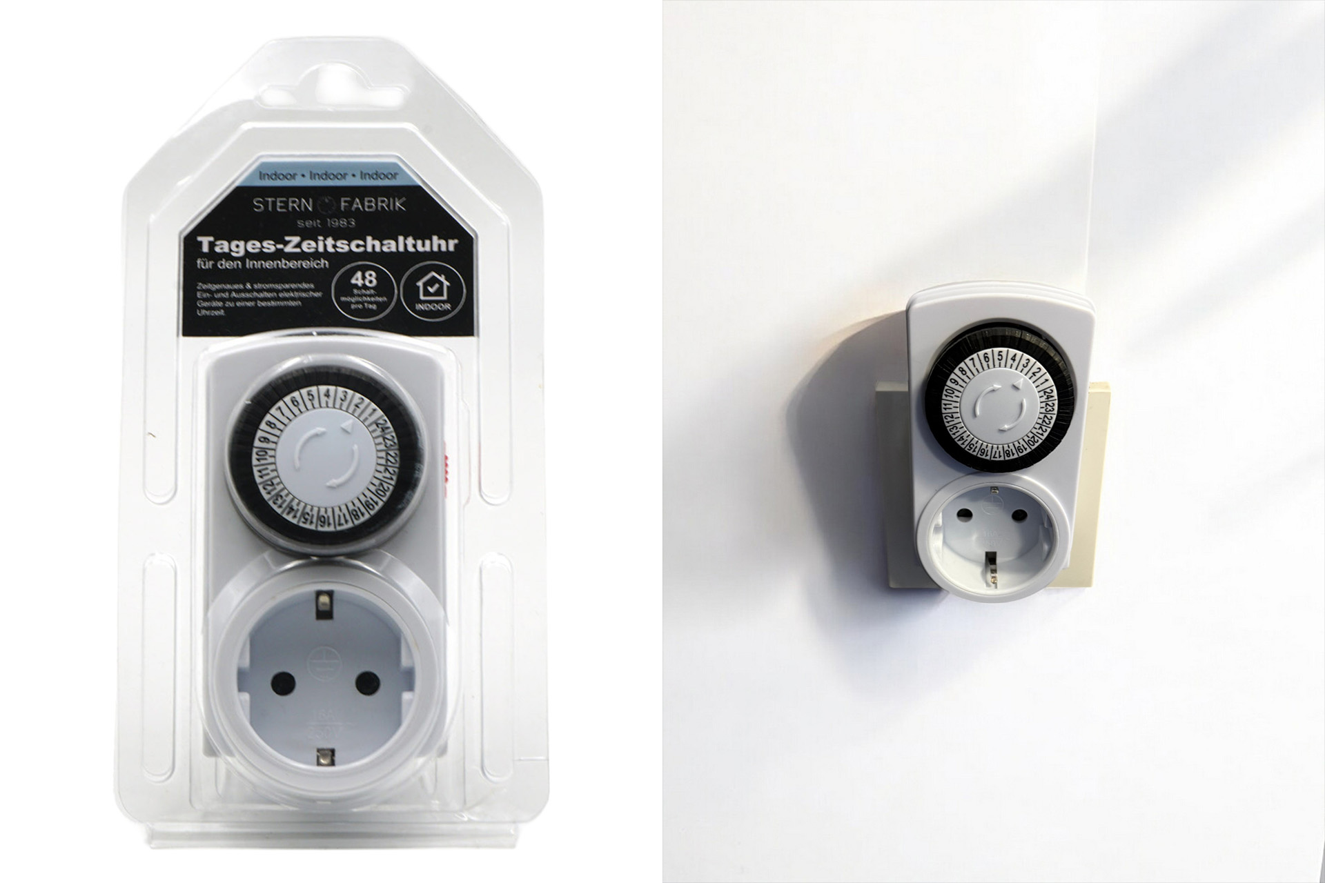 Time-switch clock white 230V with 30 minute-timing, DNP