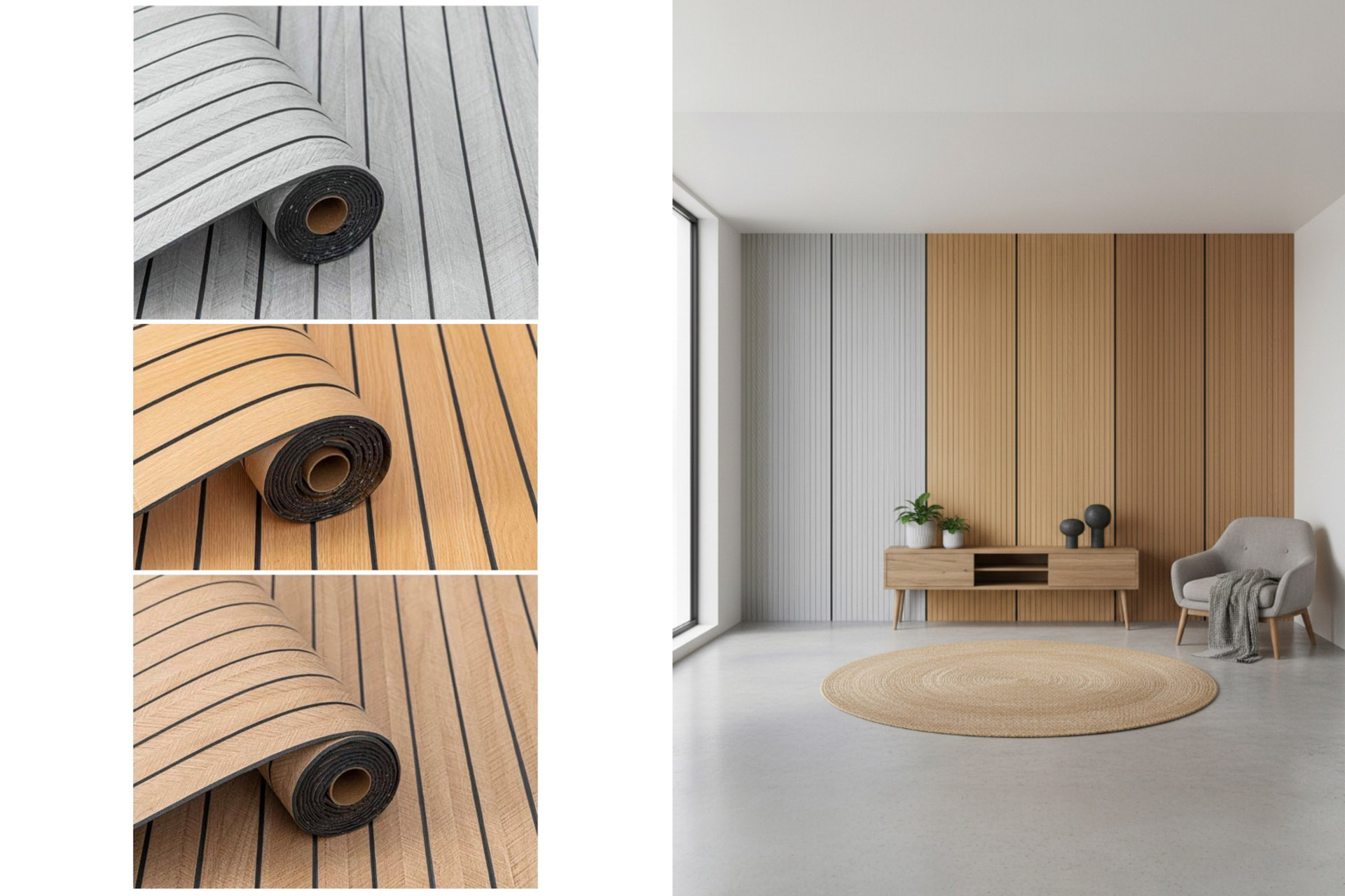 Wand- Akustik Panel, 30x30cm, 10 Platten, 0,90m², 3 Farben