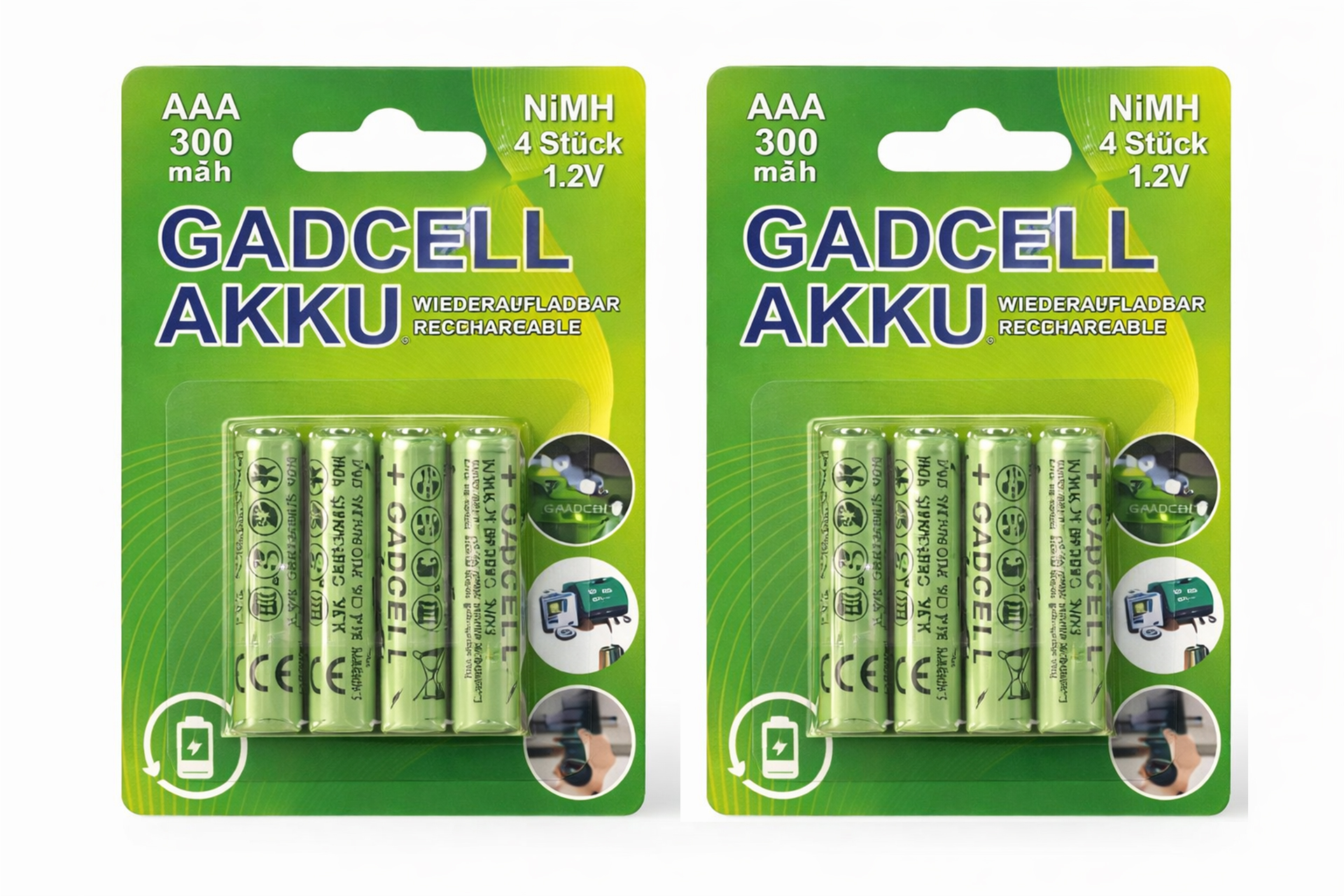 Solar Batterie AAA/Rechargeable Ni-MH, 4er