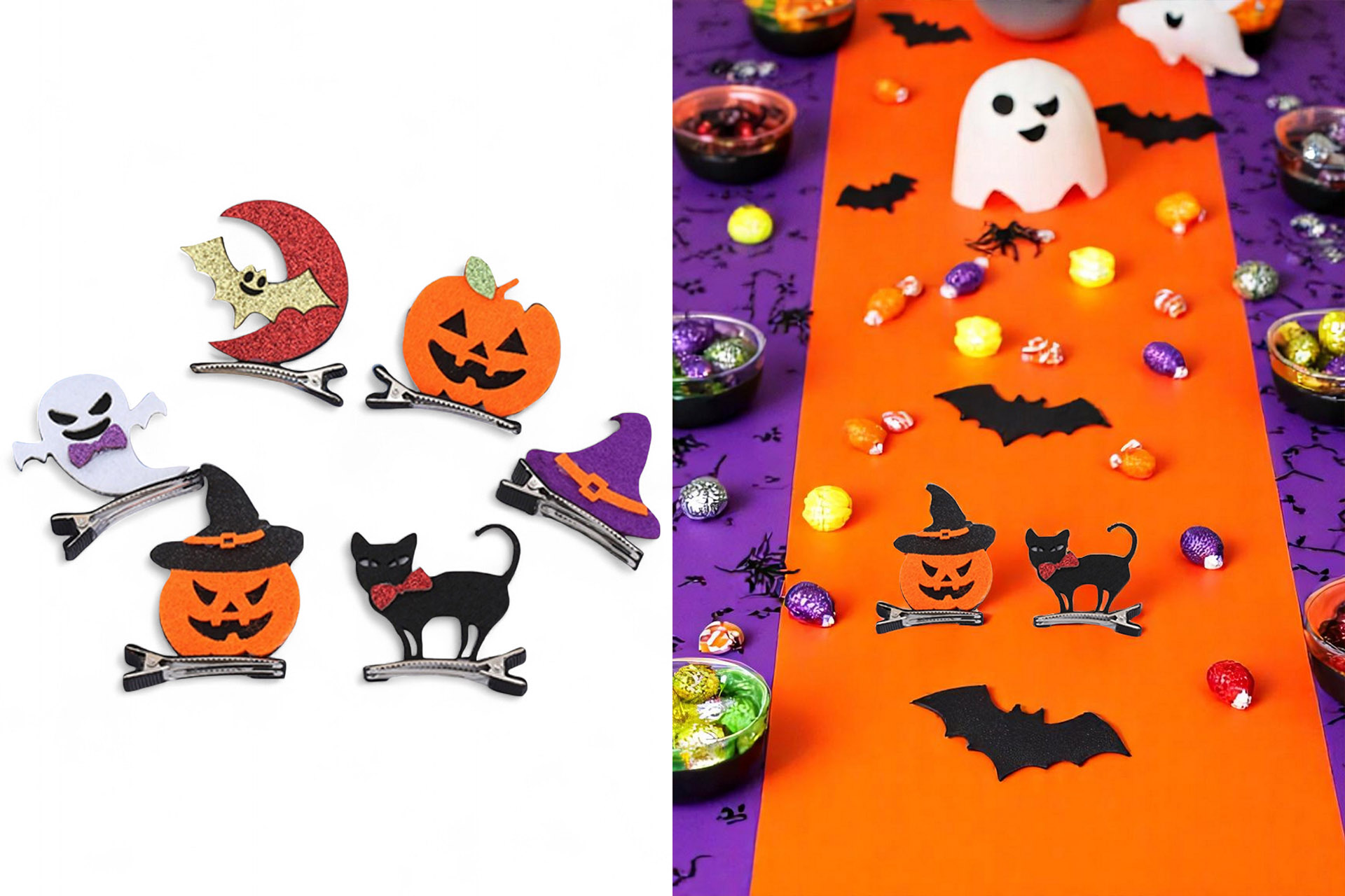 Haarclips "Halloween Klassiker", 6x5,5cm, 6 Designs