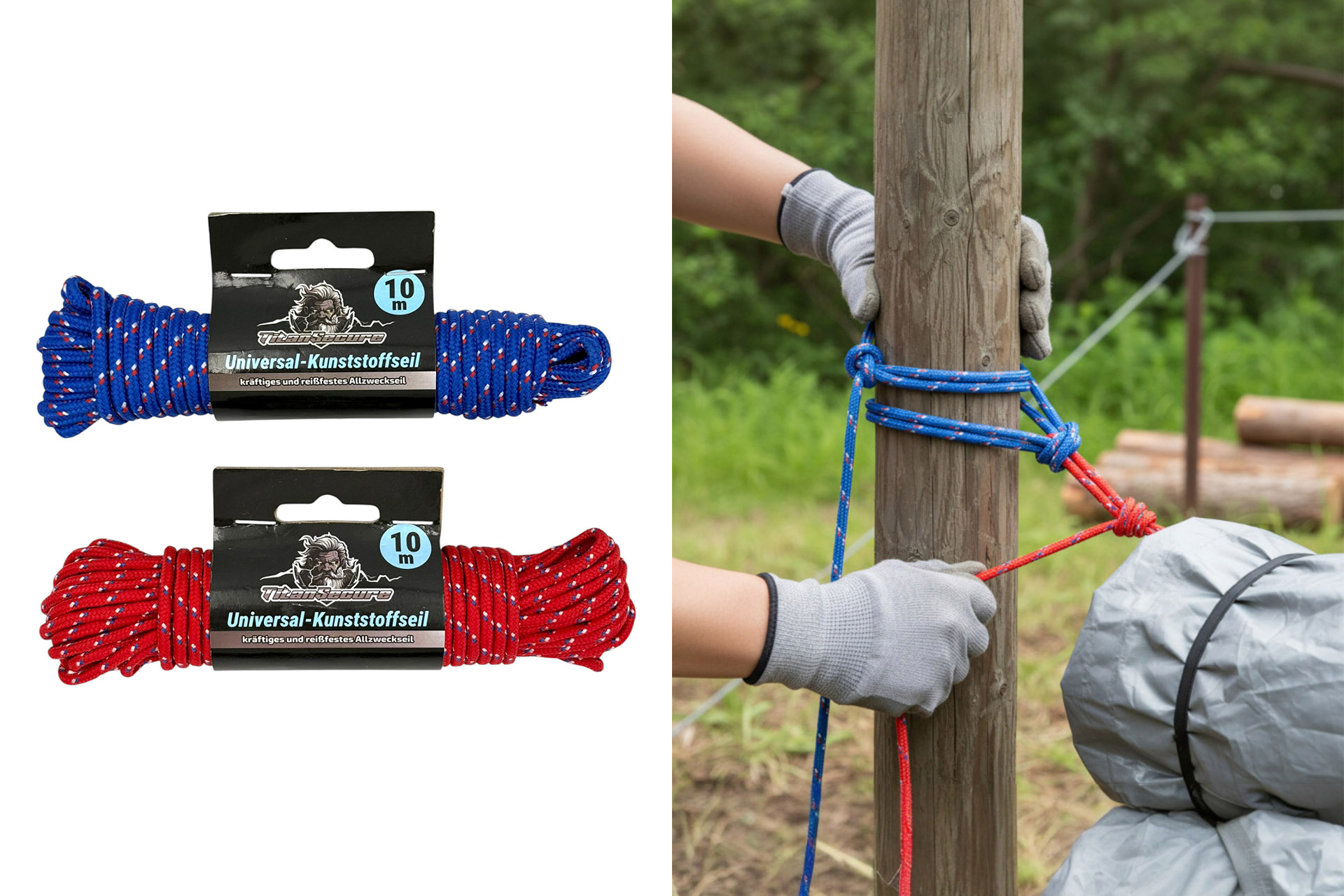 Universal Kunststoffseil, 10m, 2 Farben