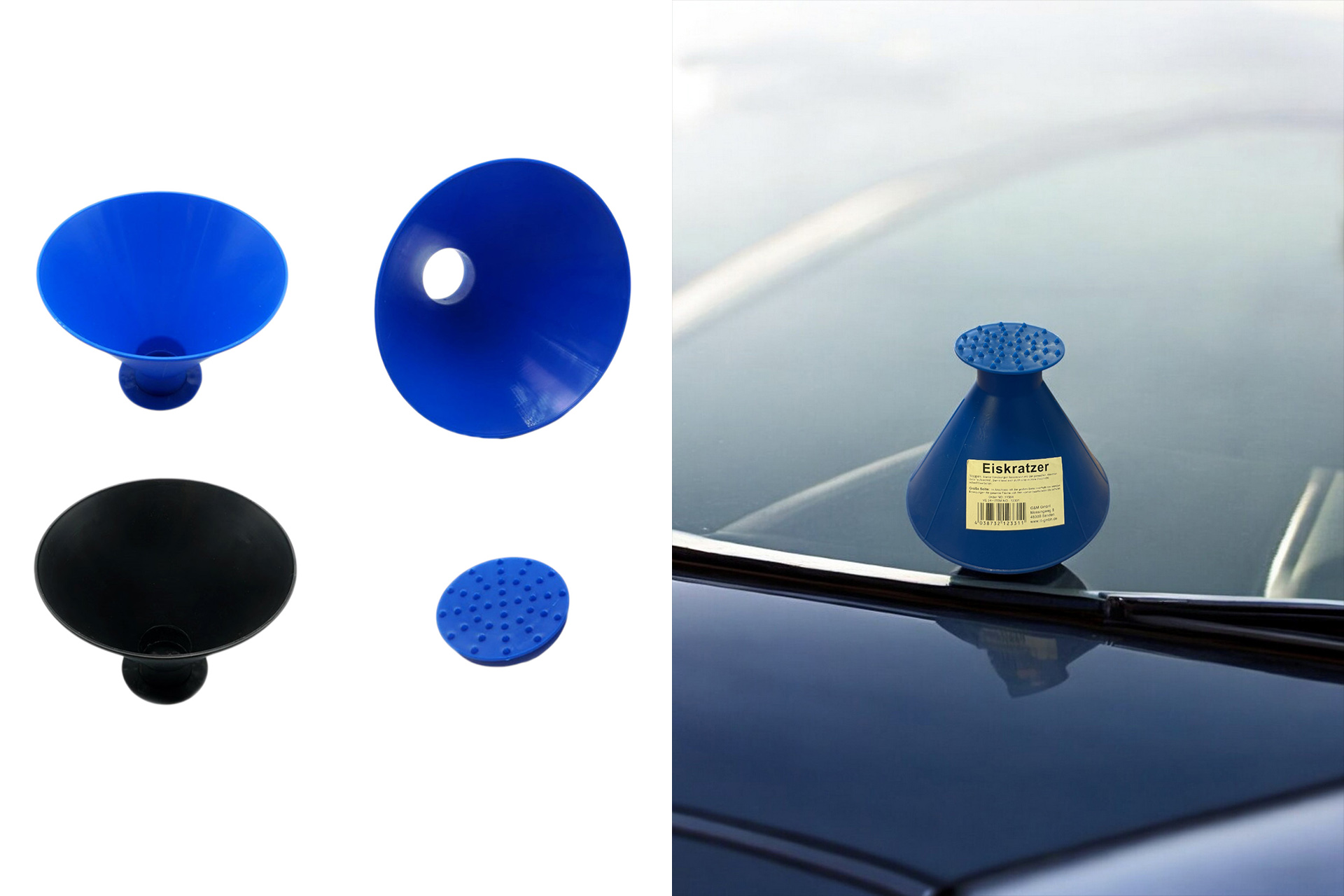 Eiskratzer Magisch 2-in-1 rund, 14x5x10,5cm, 2 Farben