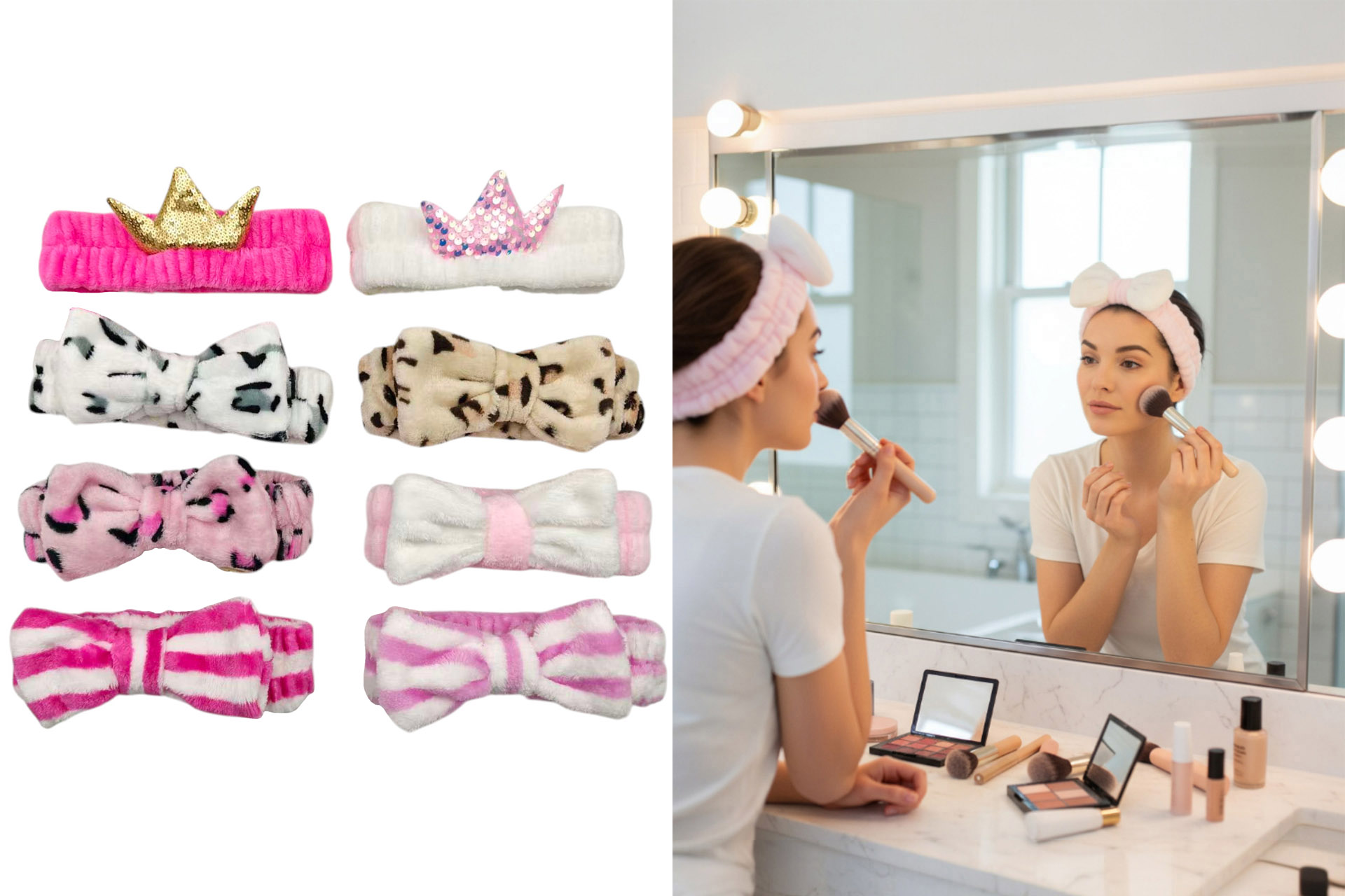 Abschmink Haarband "Flauschig", Ø23cm, 8 Designs