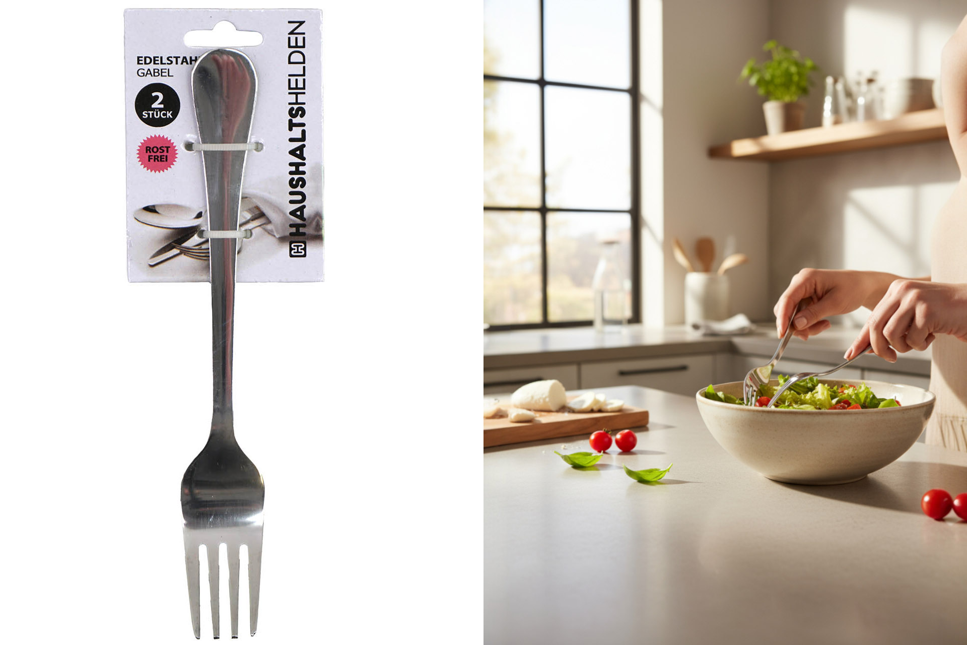 Edelstahl "Deluxe" Gabel, 20cm, 2er Set