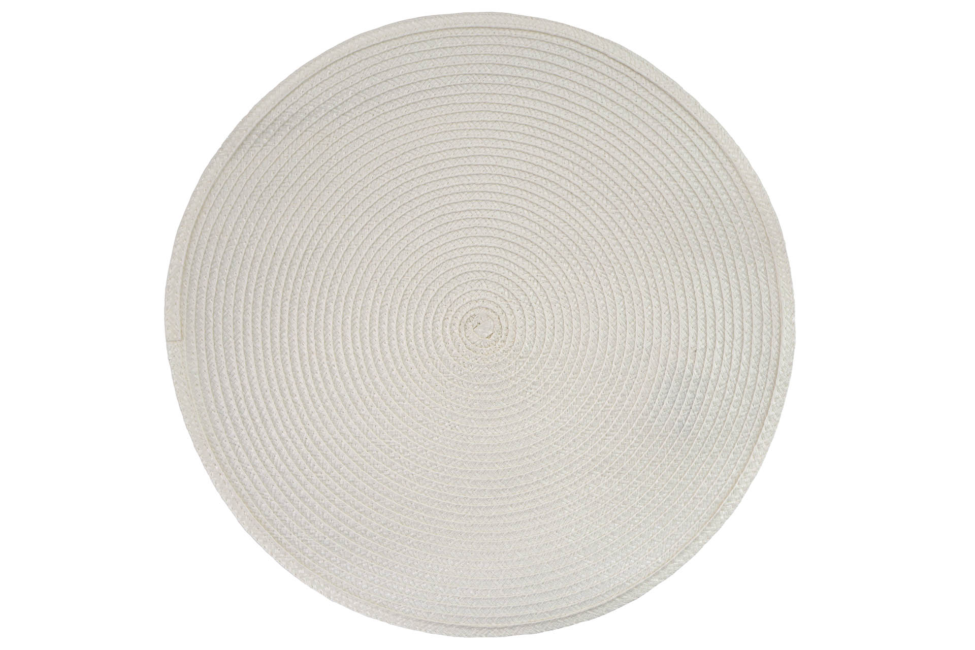 Platzset "India" Ø 38cm, PP-Gewirk, weiß