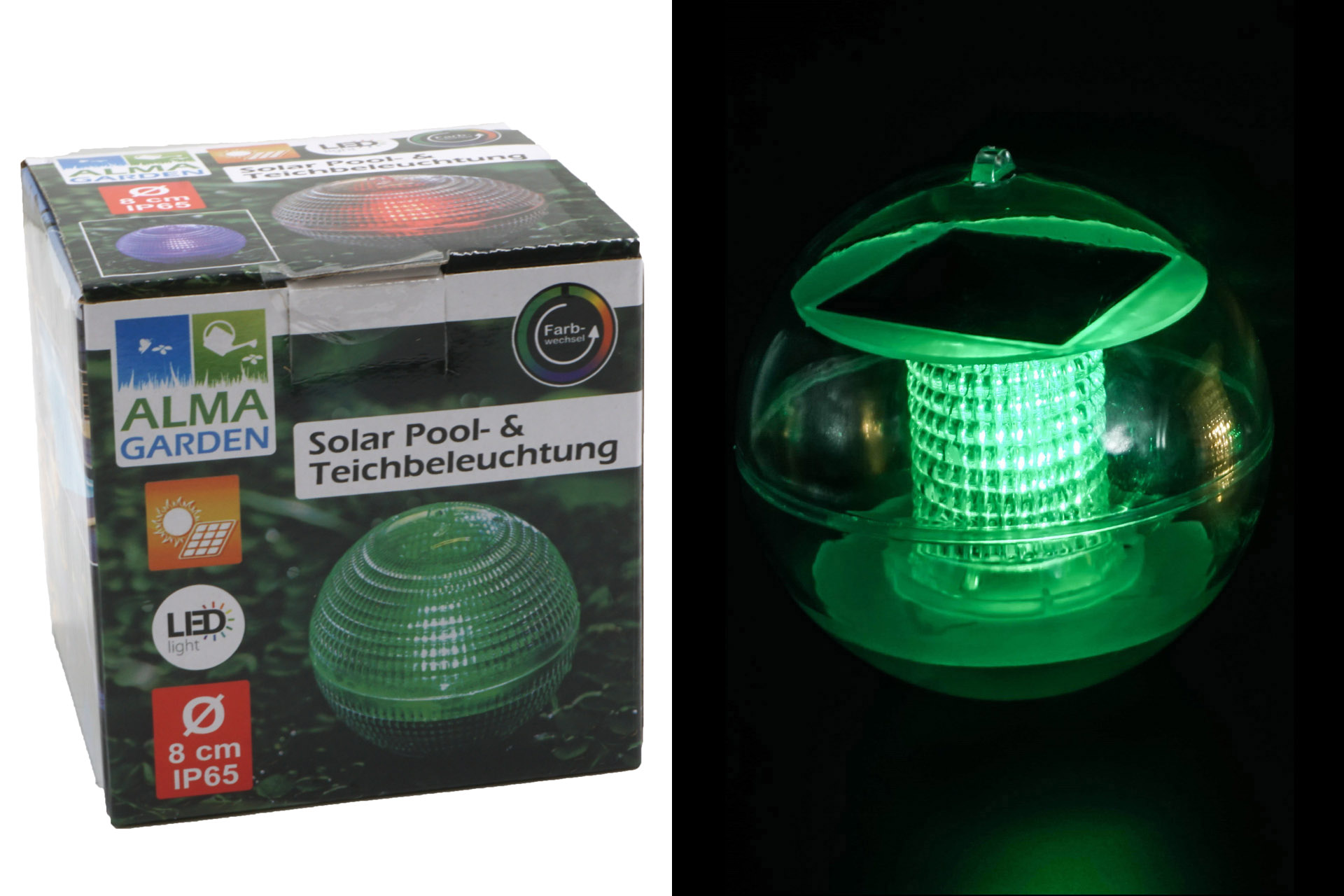 Solar Pool- & Teichbeleuchtung LED, 8cm, farbwechsel