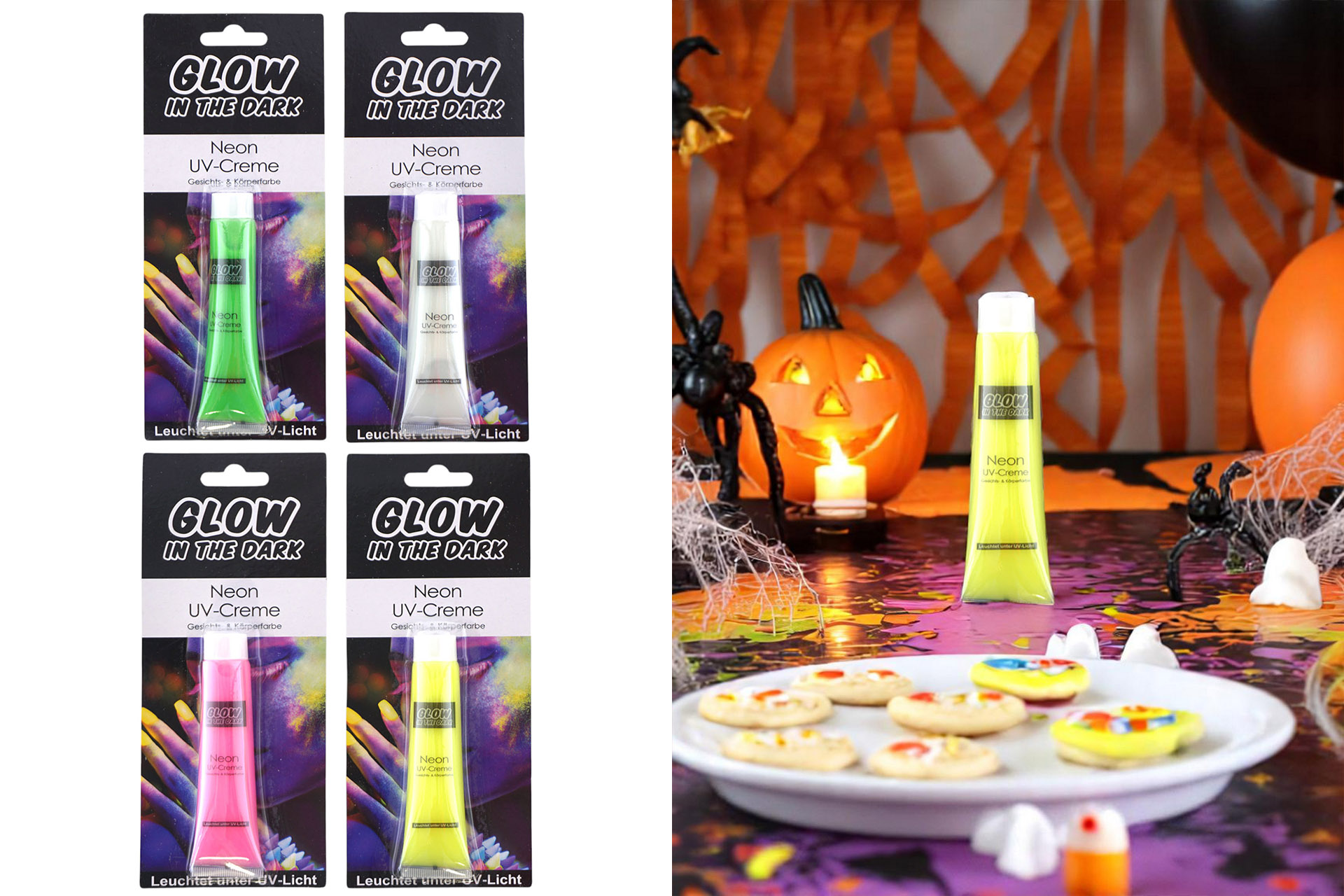 Makeup Creme "Glow in the Dark", 4 Farben 28 ml