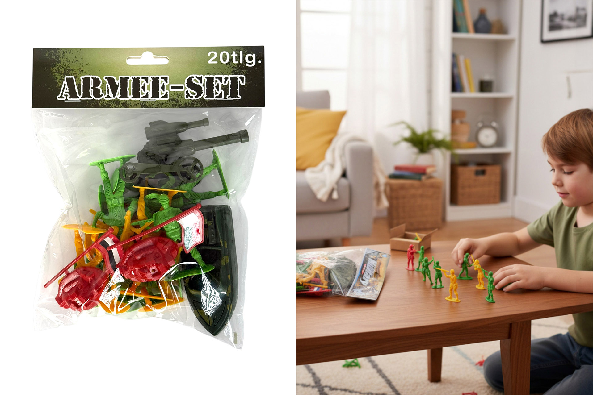 Spielzeug "Armee-Set", 17x21x4cm, 20tlg.