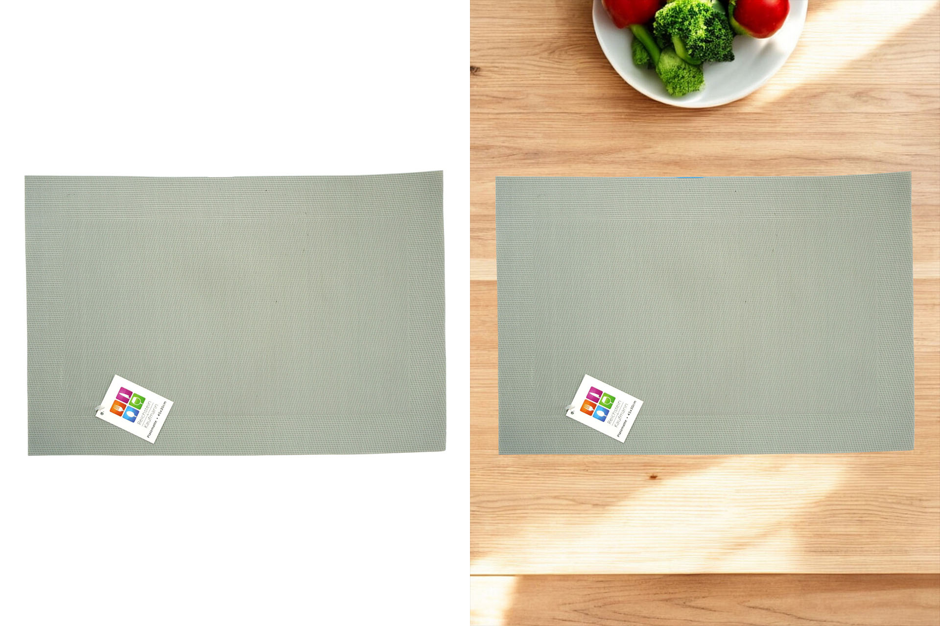 Place mat "Hampton" 45x30cm PVC, pastel mint green