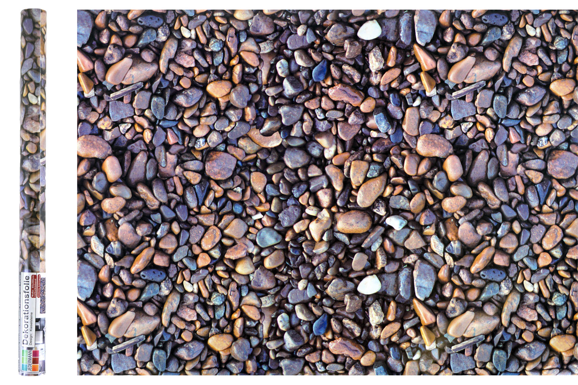 Dekofolie 200x45cm, Kieselsteine