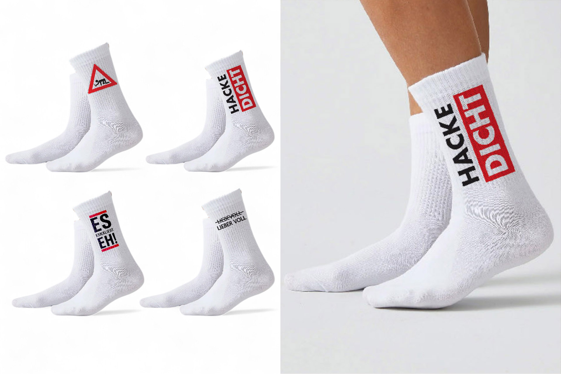 Socken "Malle-Party", Gr 36-41, Gr. 42-46 sortiert, 4 Designs