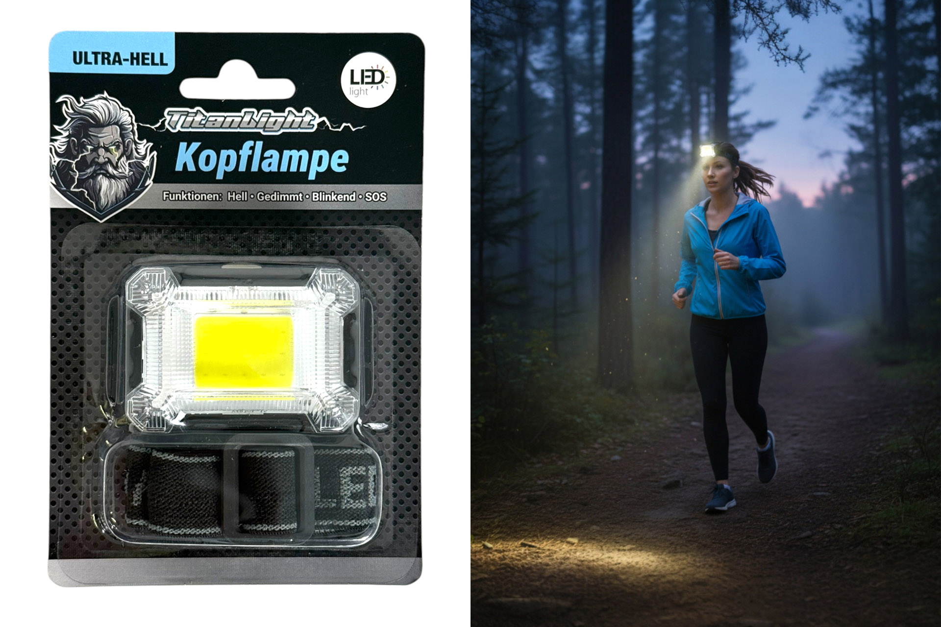 Kopflampe "Ultra SMD", 4 Funktionen