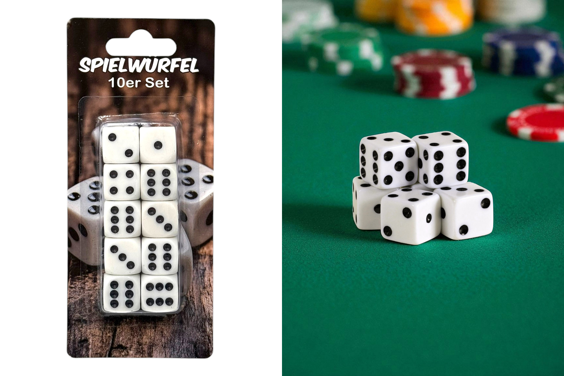 Würfel/Spielwürfel, 10er Set