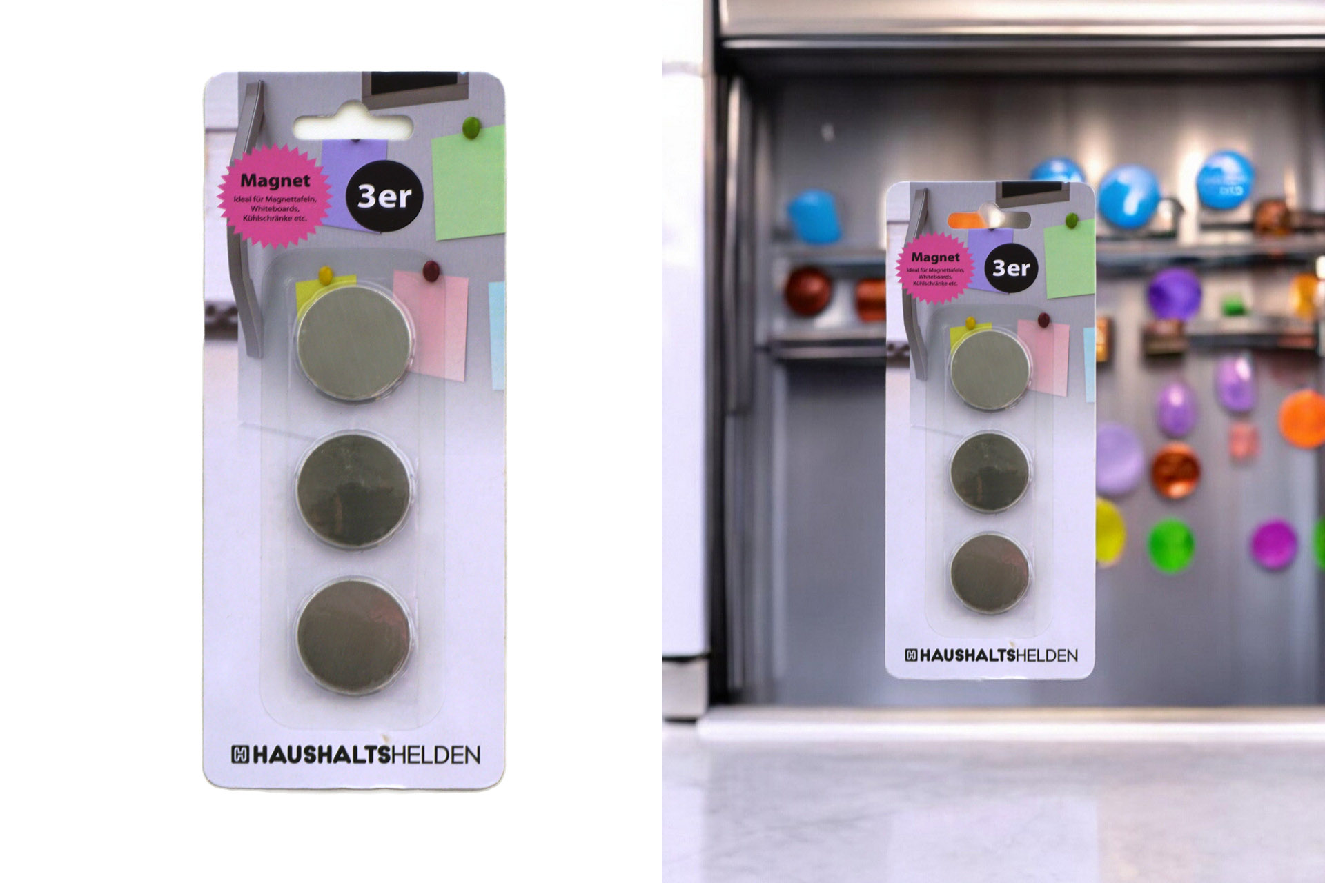 Magnet Edelstahl Ø 30mm, 3er