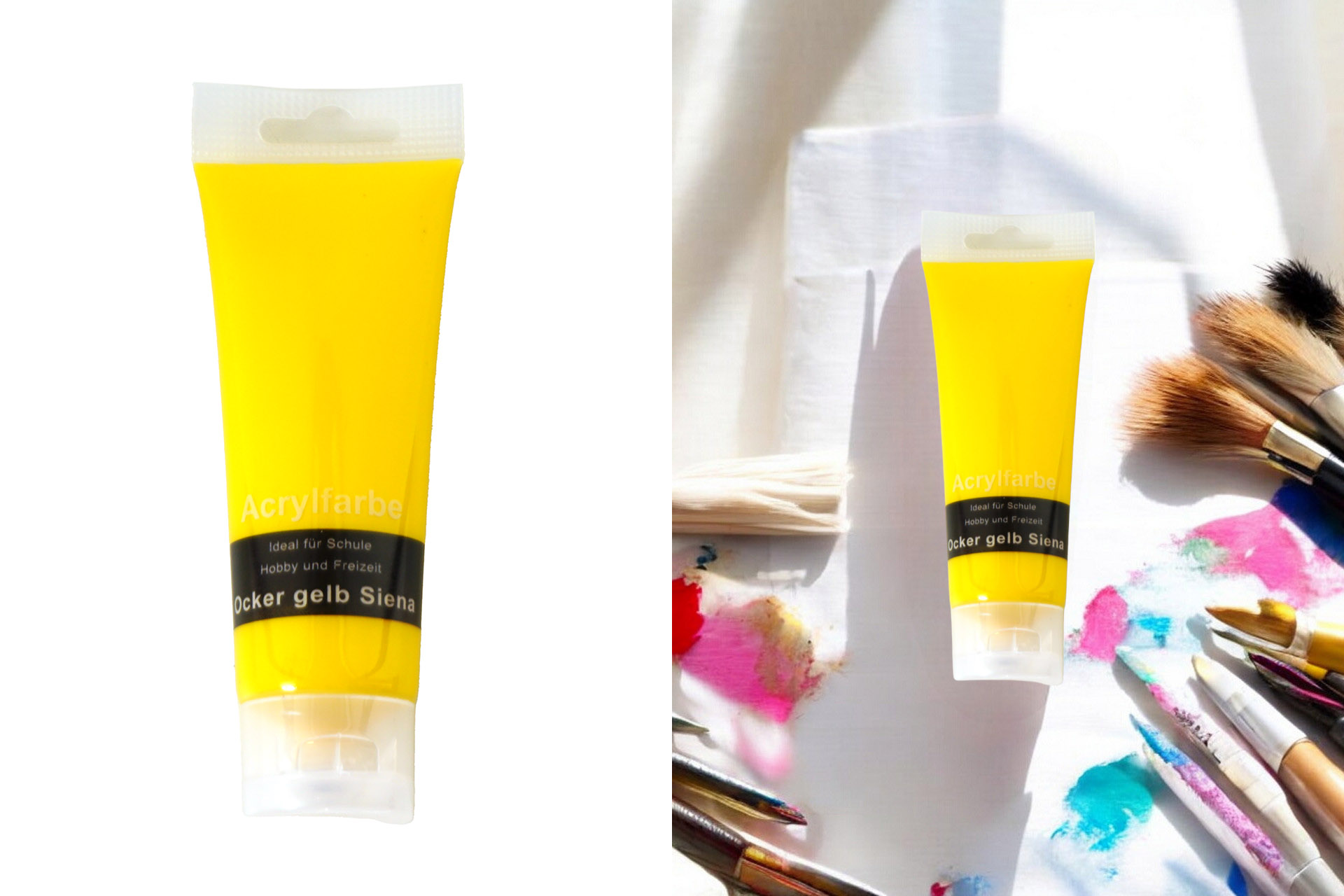 Acrylfarbe 75ml, Ocker gelb