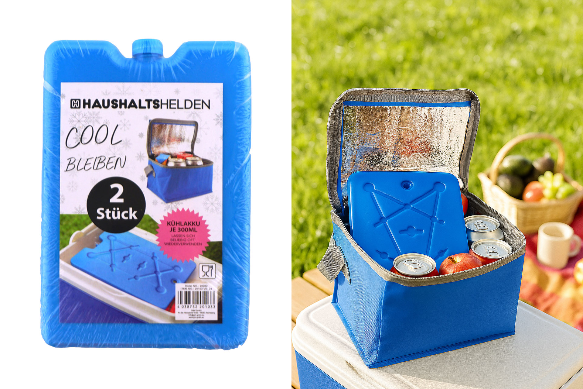 Kühlakkus 16x11cm, 2er, je 265ml, je 300g