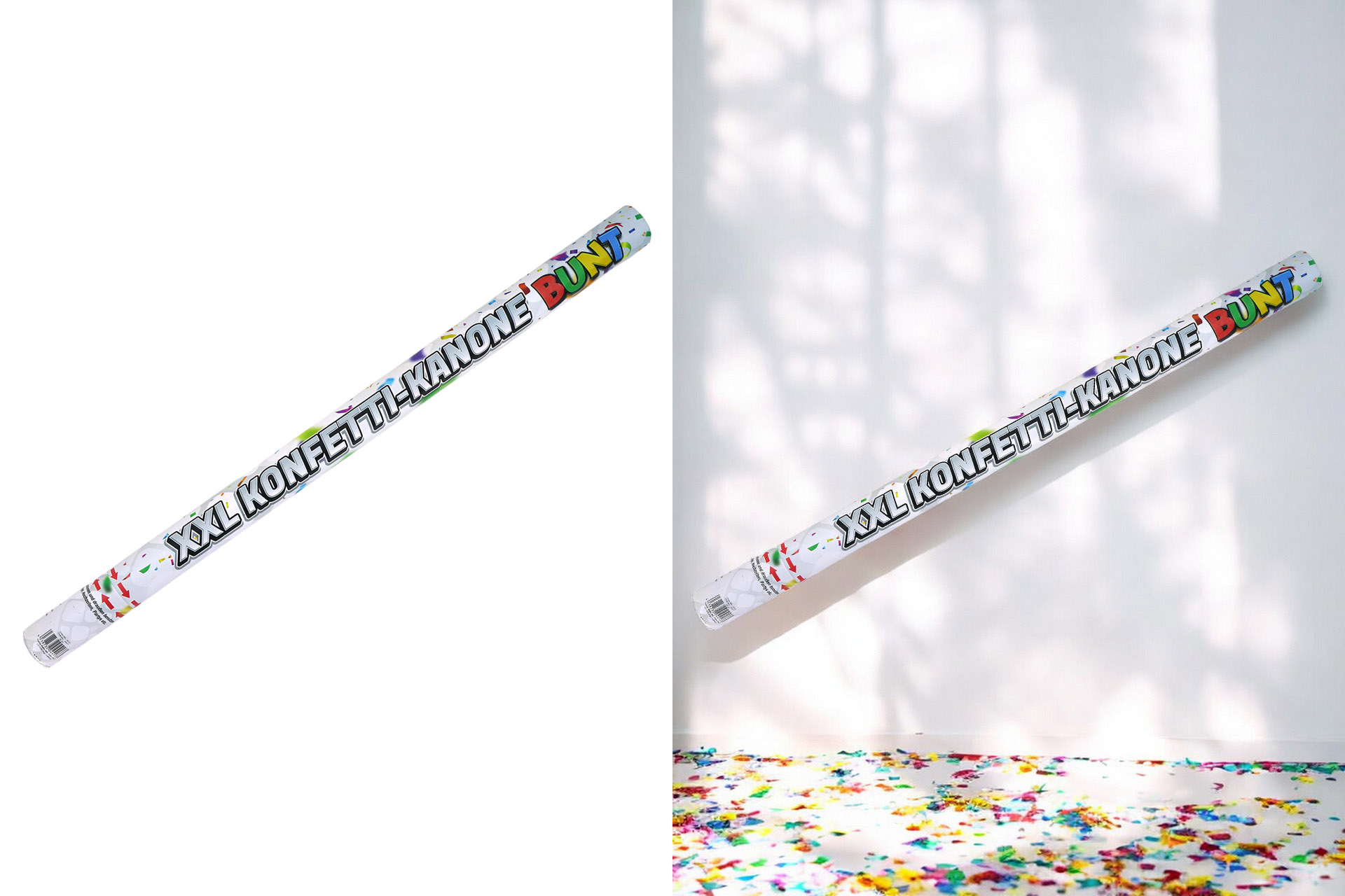 Partypopper/Konfettikanone „Ultra BAM“ 80cm, buntes Konfetti