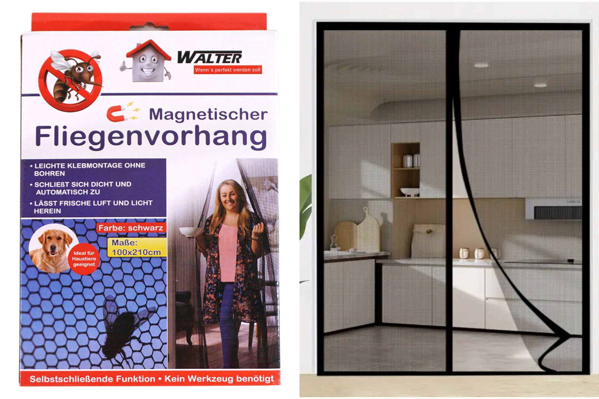 Insektenschutz "Magnetic" Türvorhang, 100x210cm