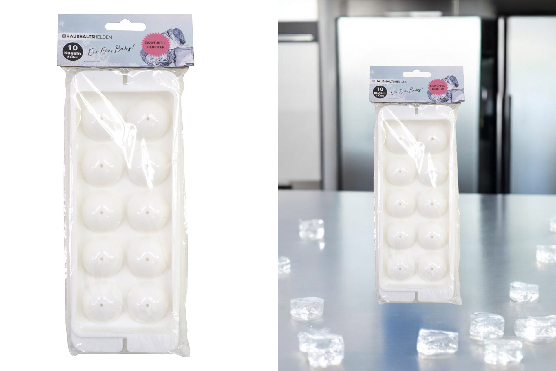 Eiswürfelbereiter Kugeln, Ø 3,5cm, 10er