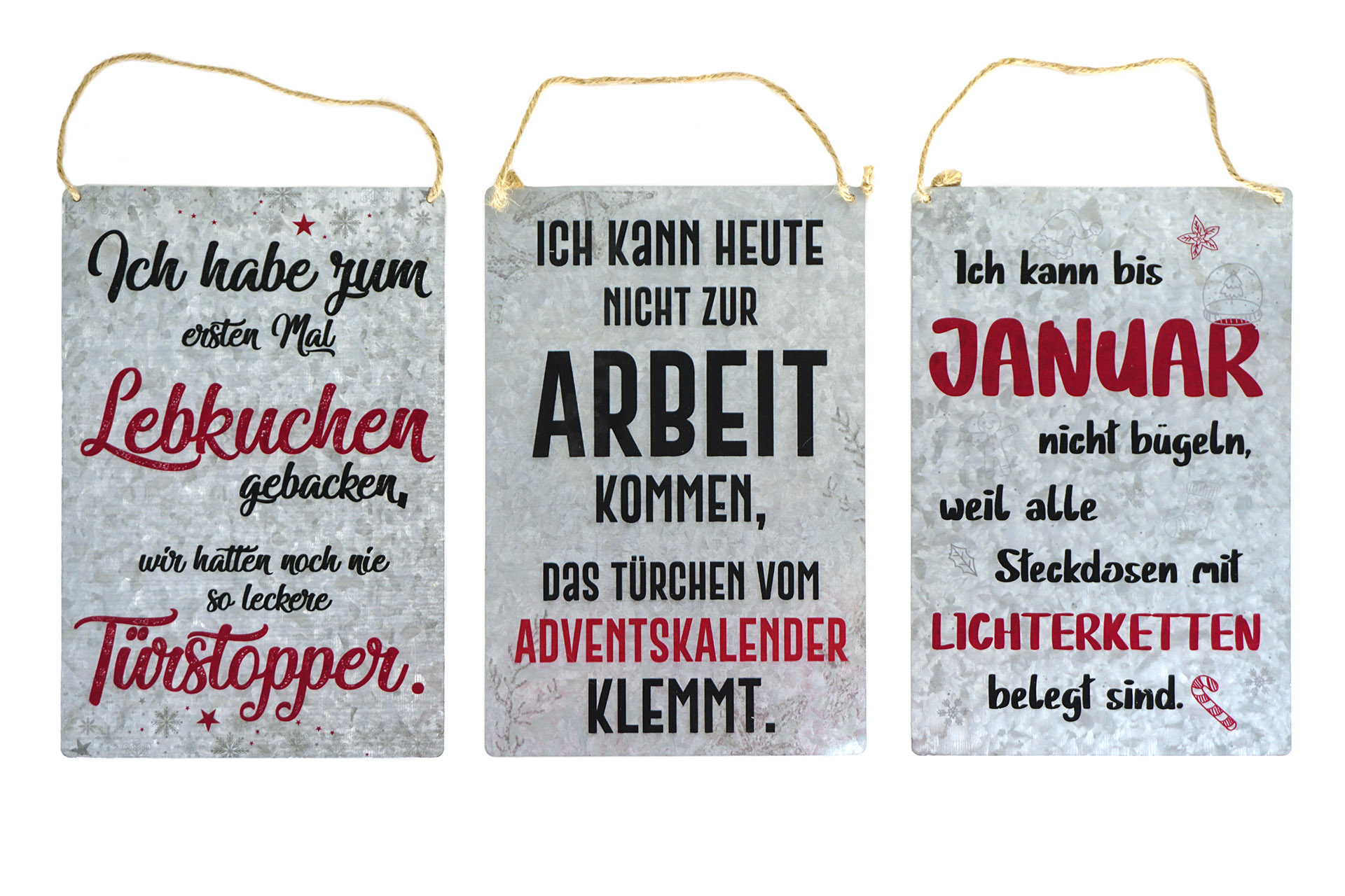 Dekoration Schild, "Spruch", 3 Designs, 30x20cm