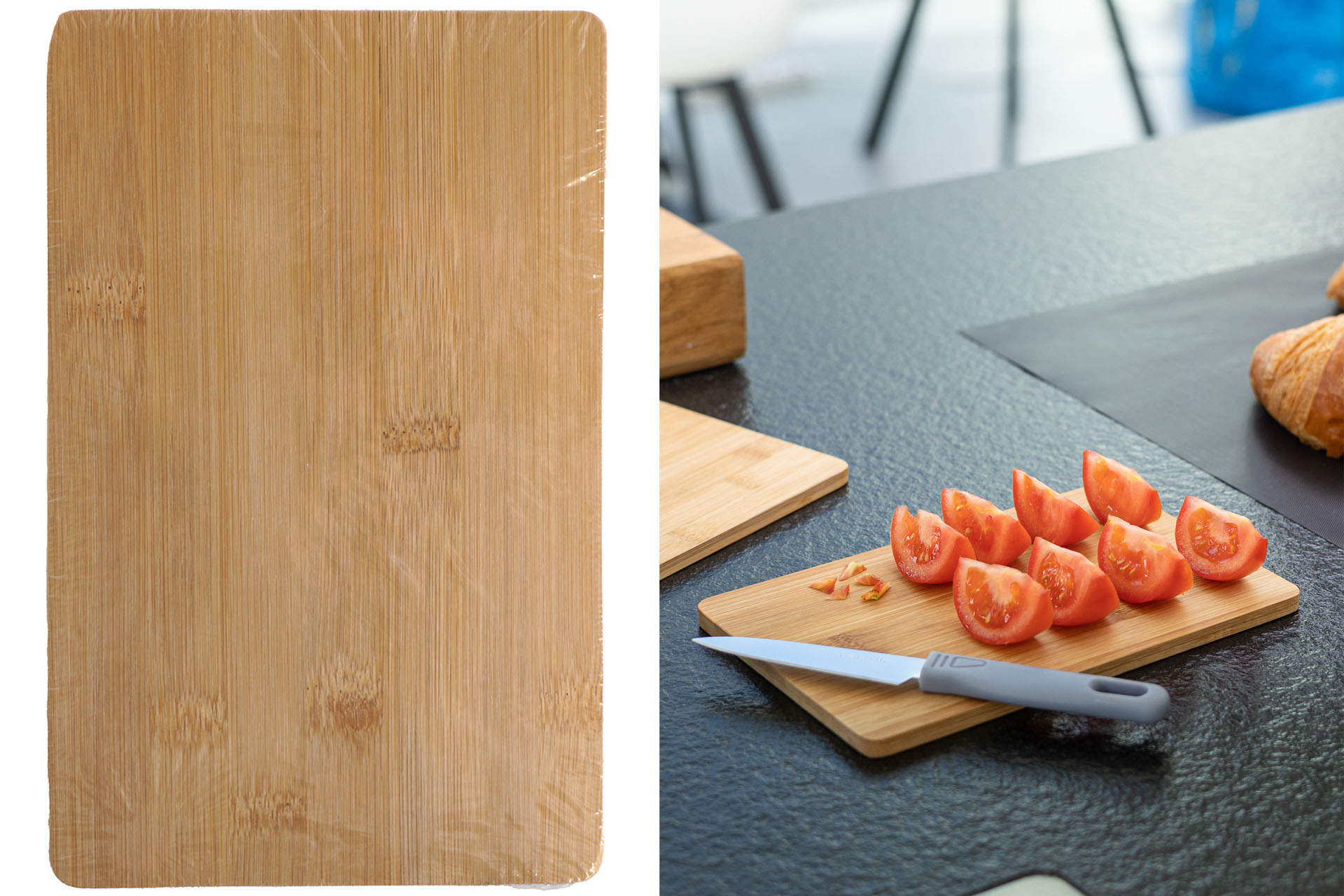 Bamboo breakfast board, 22x14cm, 8mm thick
