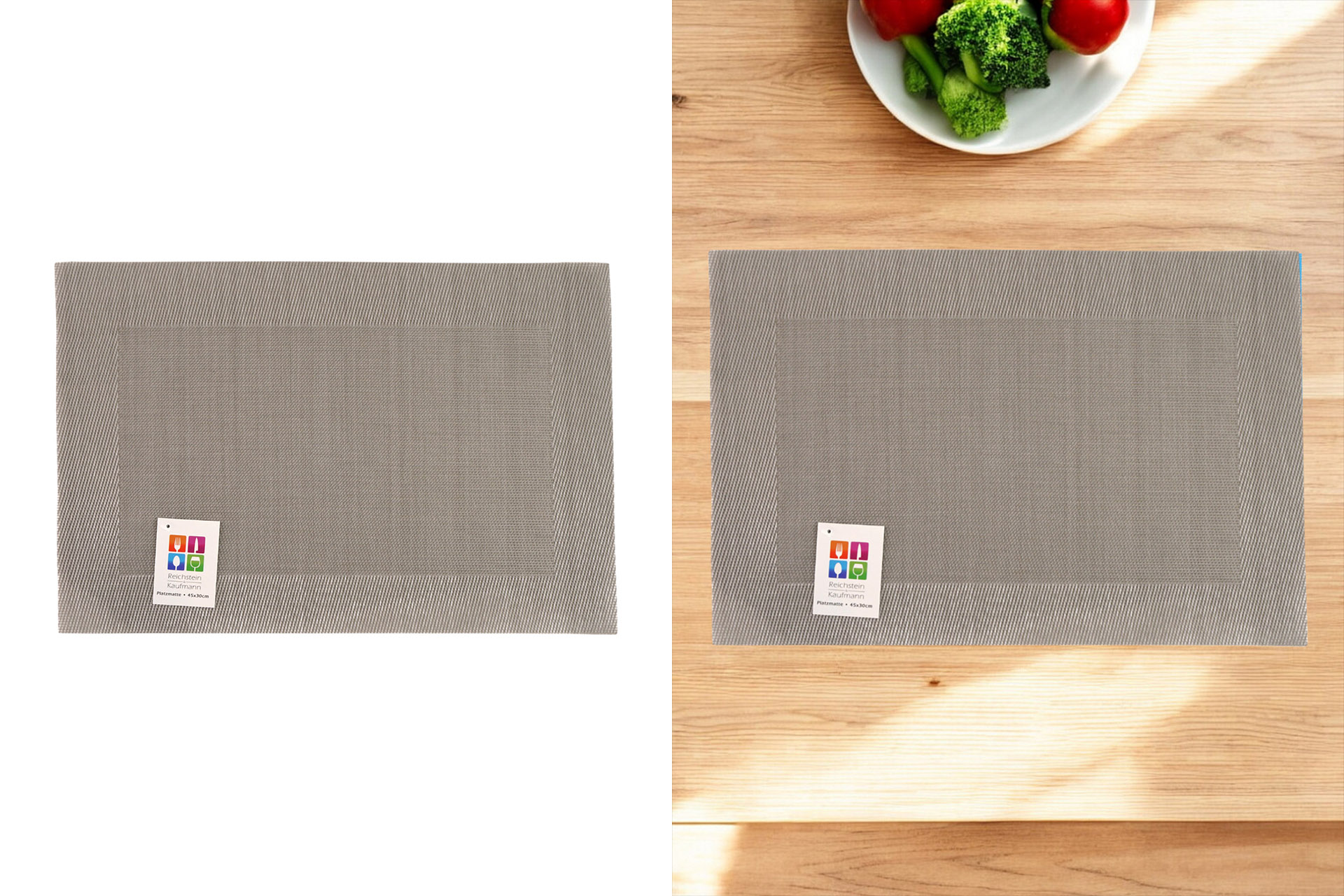 Place mat "Hampton" 45x30cm PVC, carbon grey
