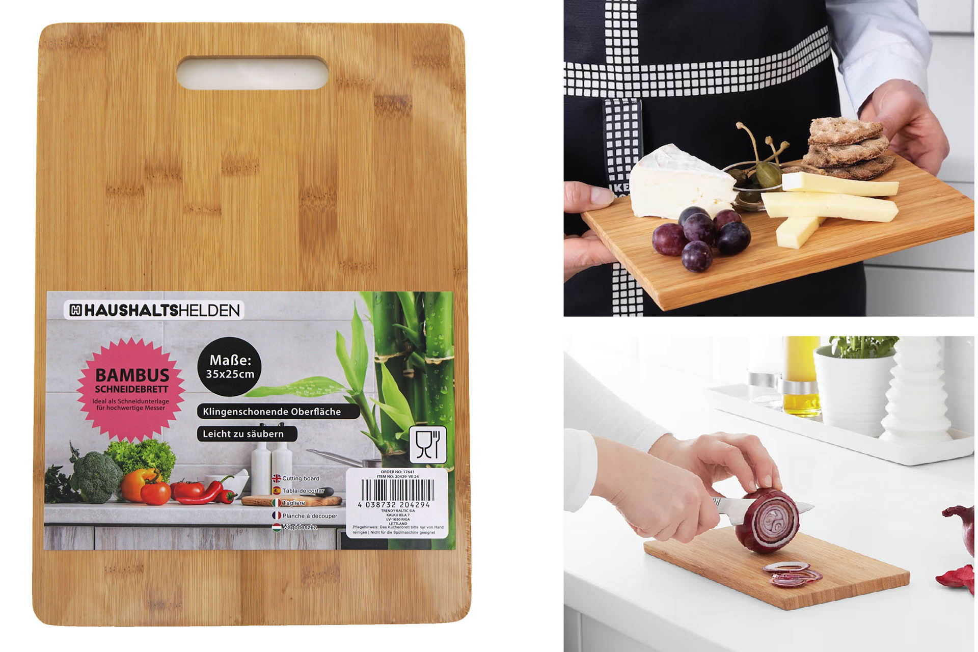 Bambus Schneidebrett, 35x25cm