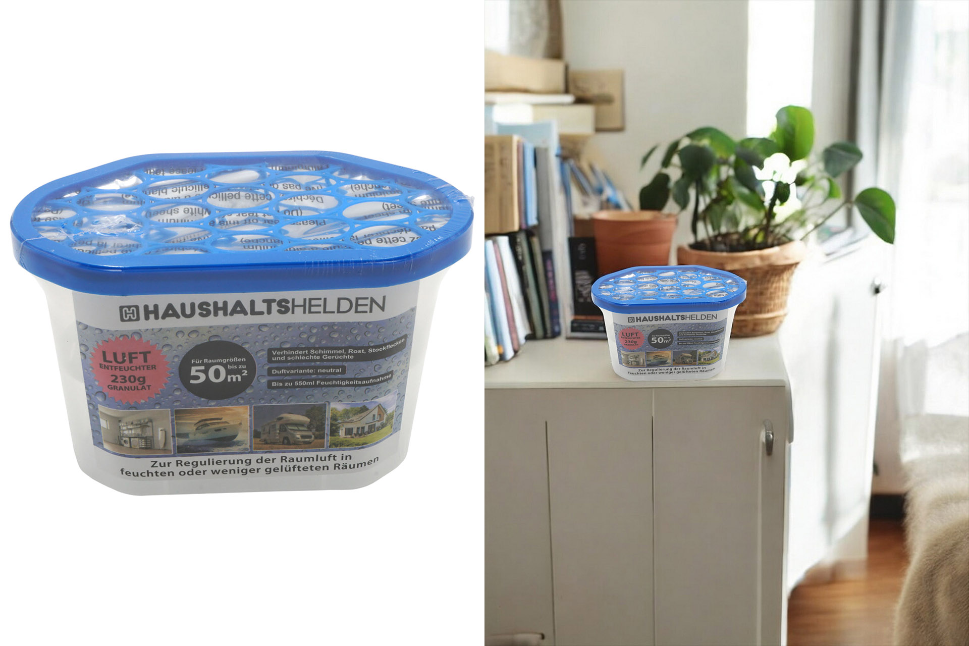 Dehumidifierbox 550ml with 230g aggregate