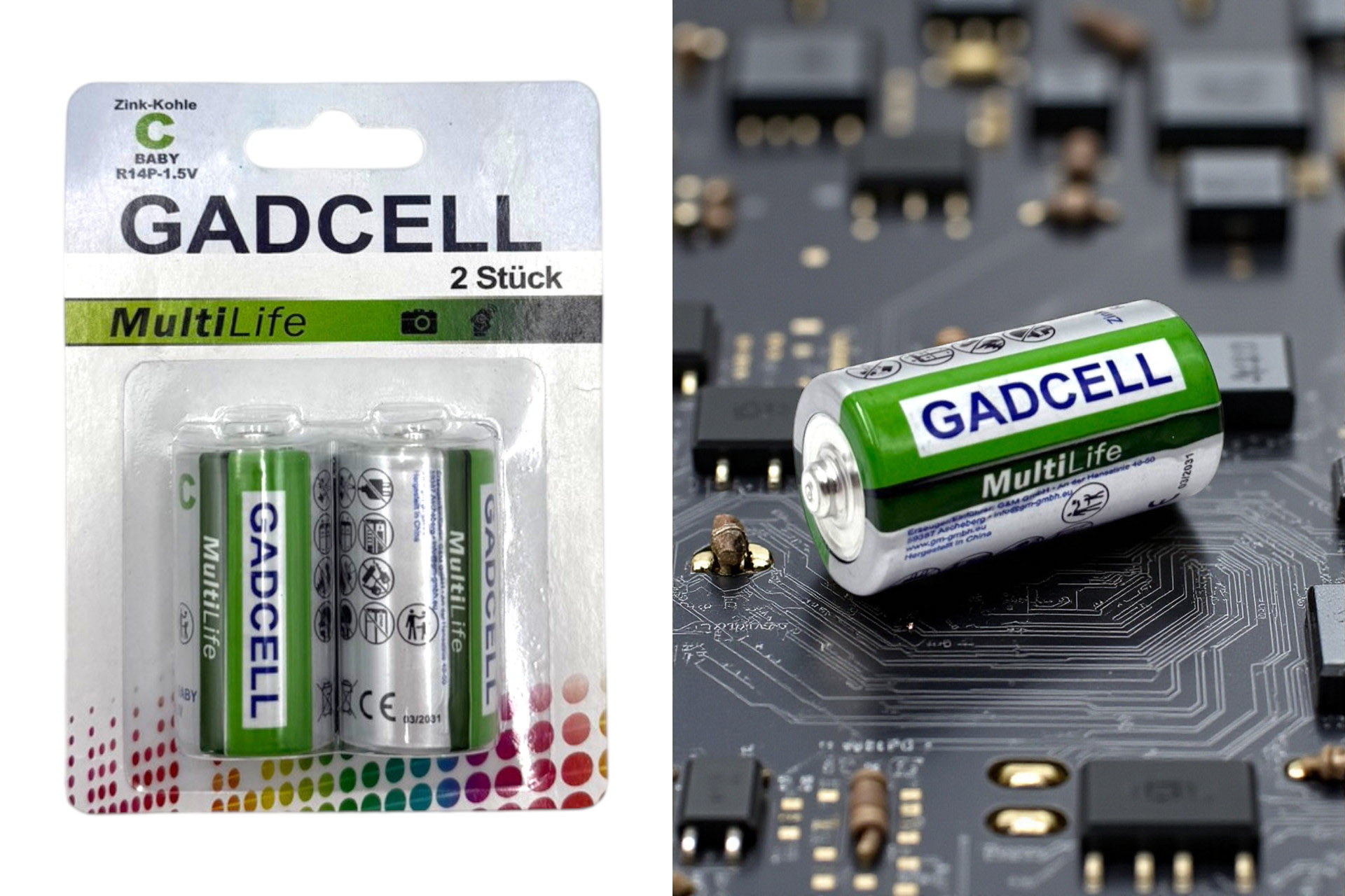 Batterie R14P/C "Gadcell", 2er