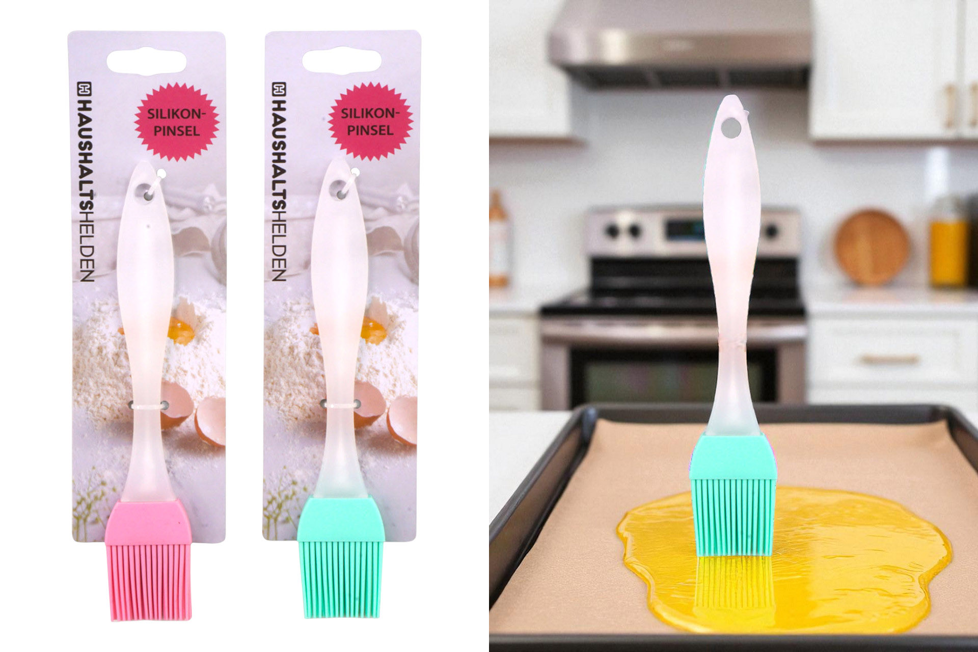 Silikonpinsel 21cm, 2 Farben