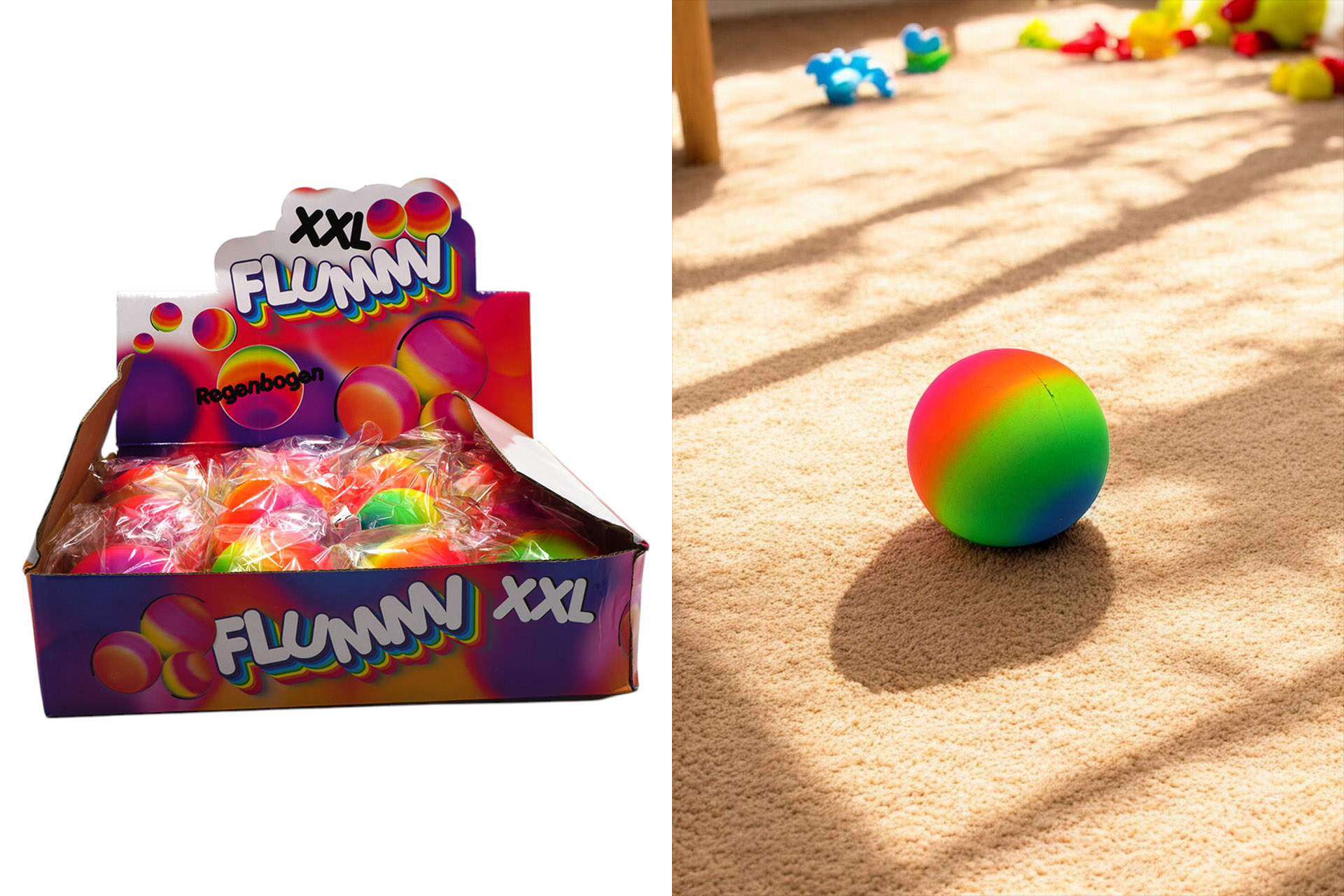 Flummi "Regenbogen", Ø 8cm, im Display