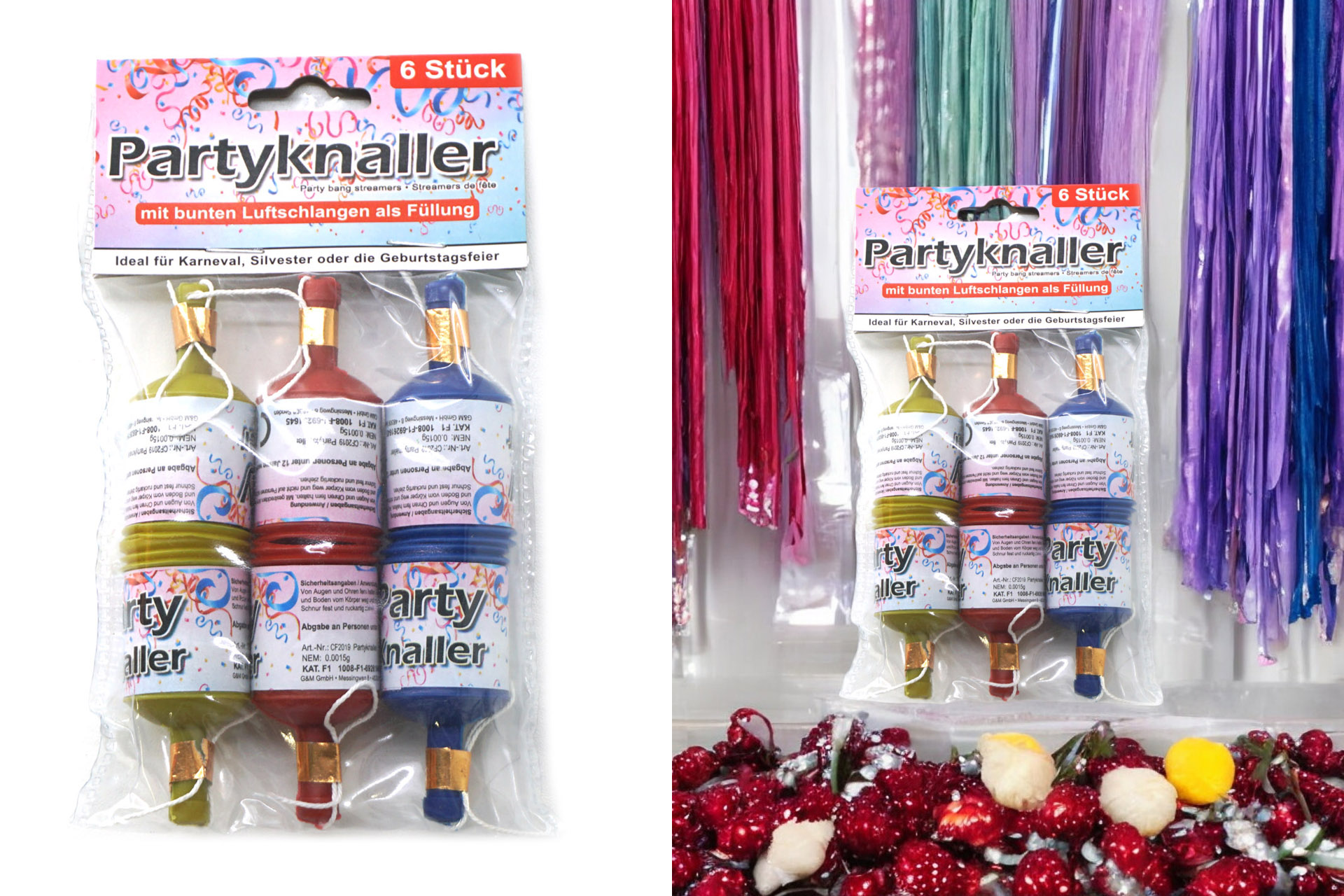 Streamers de fête 6pcs set