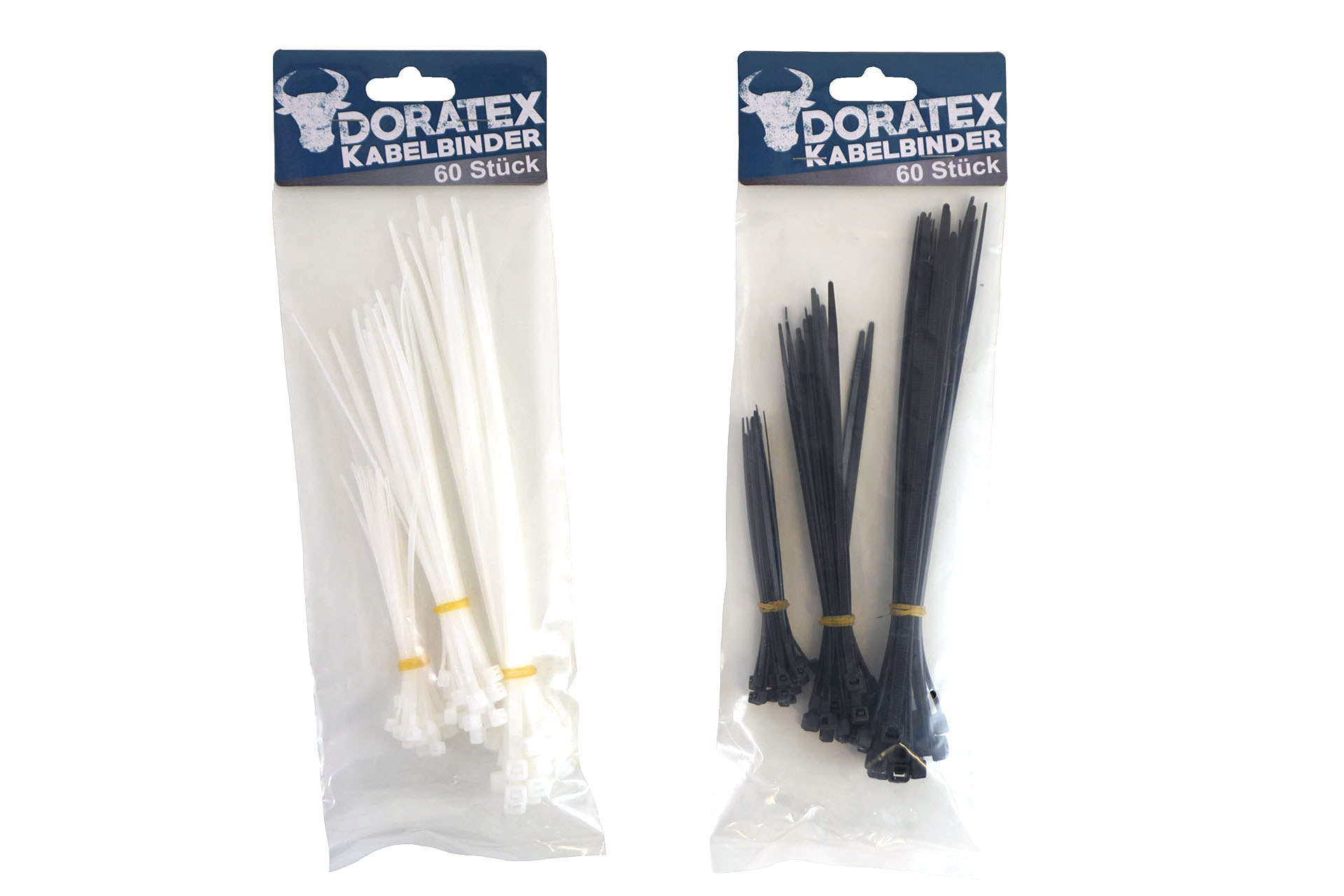 Kabelbinder 60tlg., 3 Längen, 20/15/10cm, 2 Farben