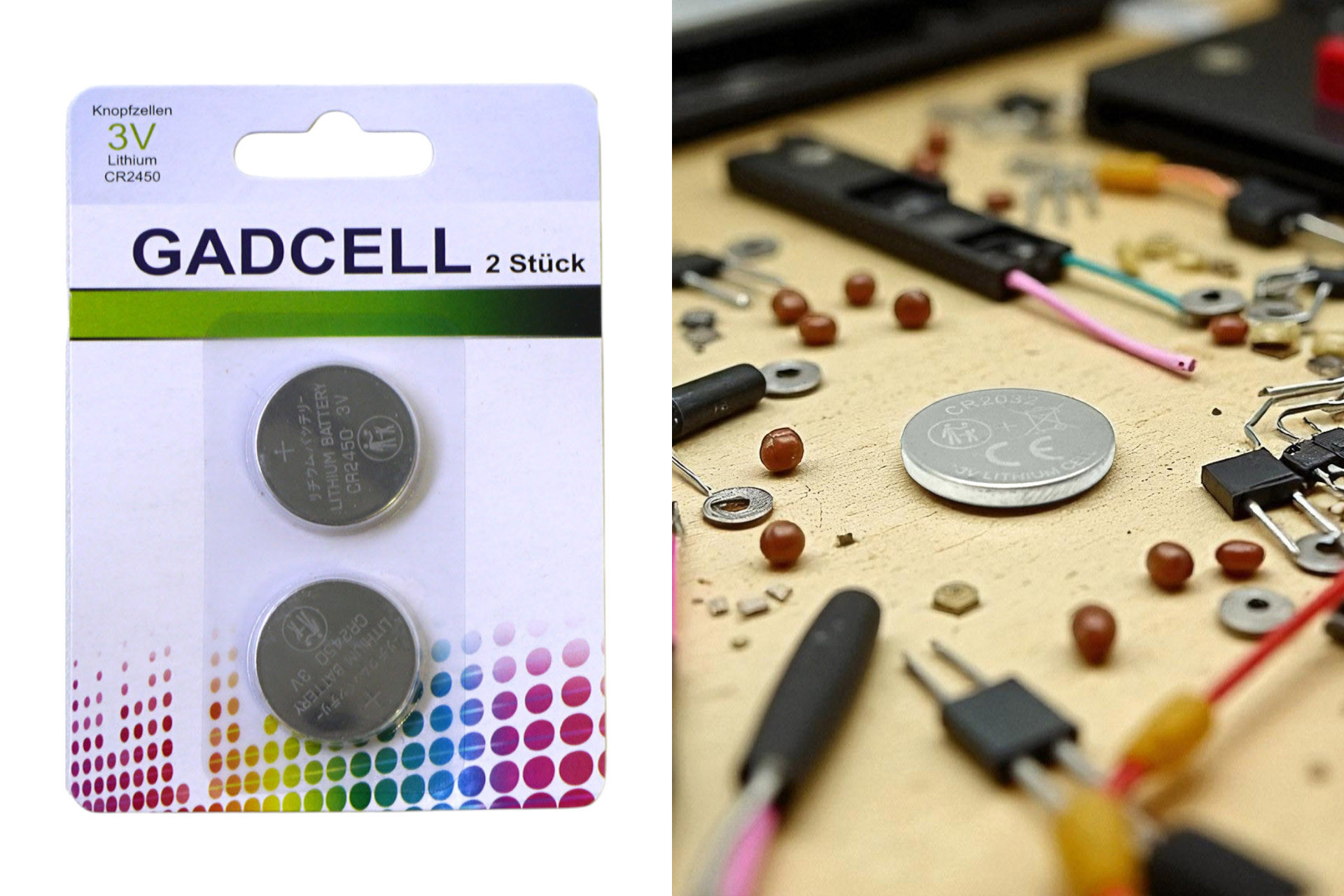 Knopfzelle Lithium CR2450, 2er