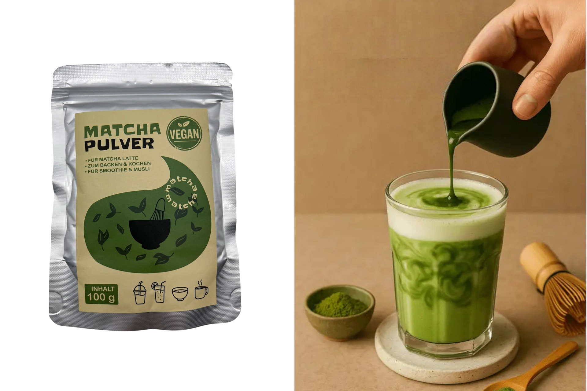 Culinary Matcha Pulver, 100g Beutel