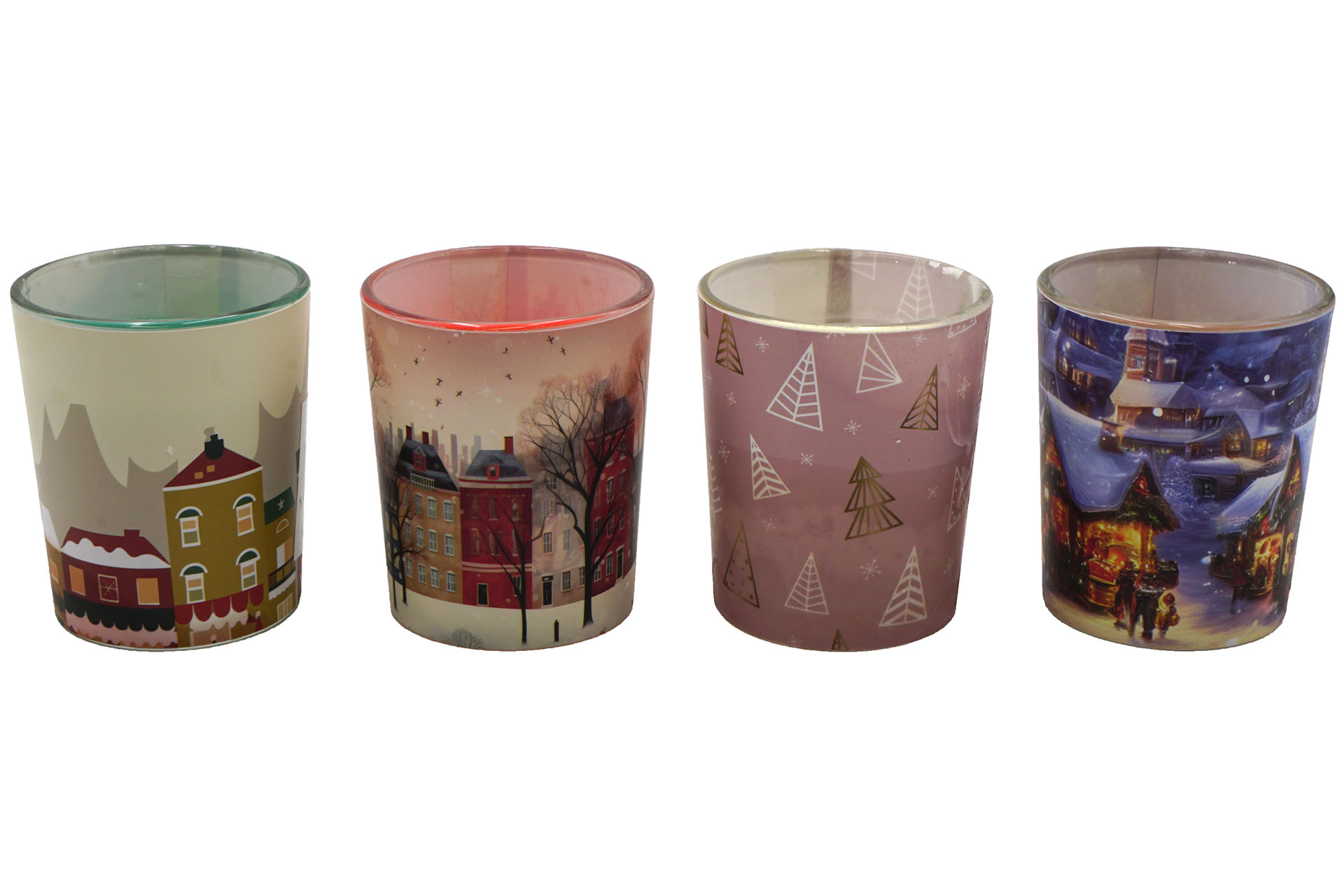 Kerze im Glas Weihnachten, Ø5x6,3, 4 Düfte sortiert