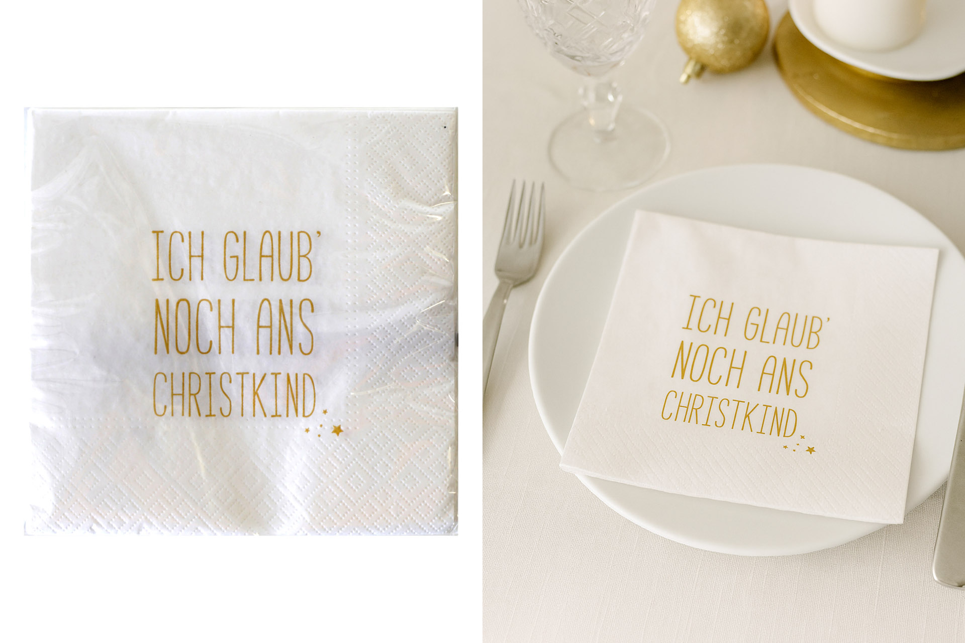 Servietten Weihnachten "Christkind" 33x33cm, ¼ Falz, 3-lagig, 20er Pack