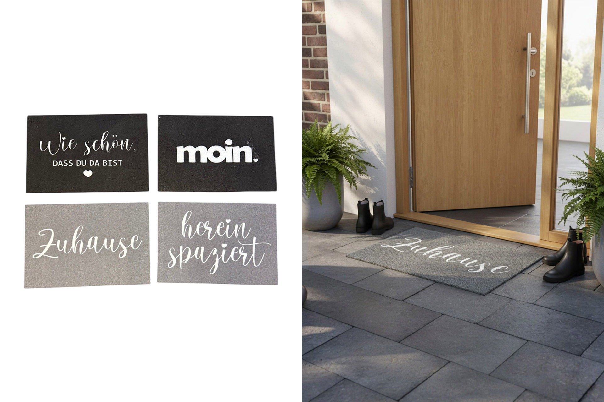 Dirt catcher mat with sayings, 40x60cm, 4 designs