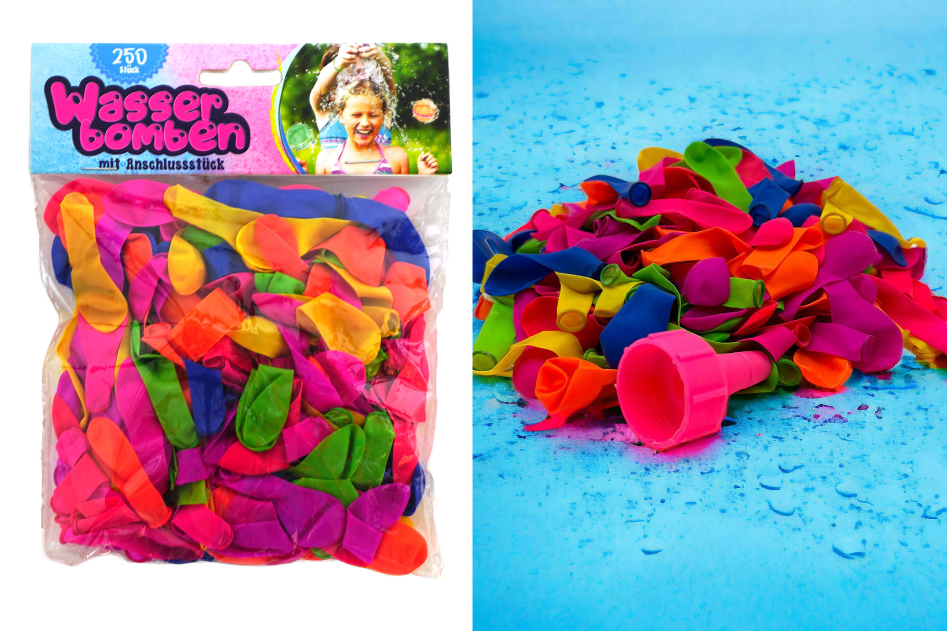 Wasserbomben bunt, 250 Stück