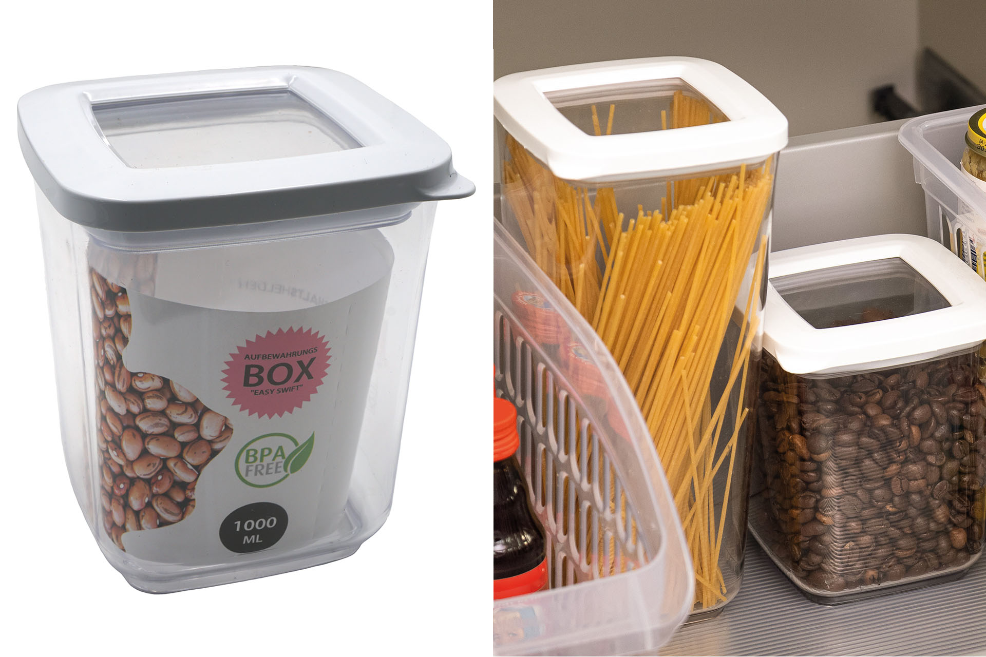 Frischhaltebox "Easy Swift" mit Schaufenster, 1 Liter
