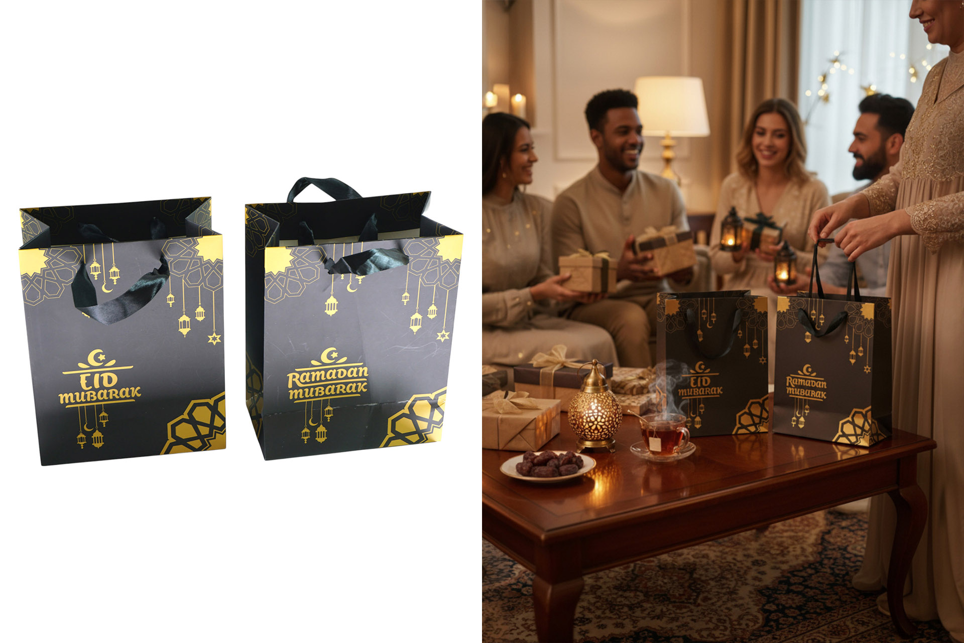 Geschenktüte "Ramadan" 18x23x10cm, 2 Designs