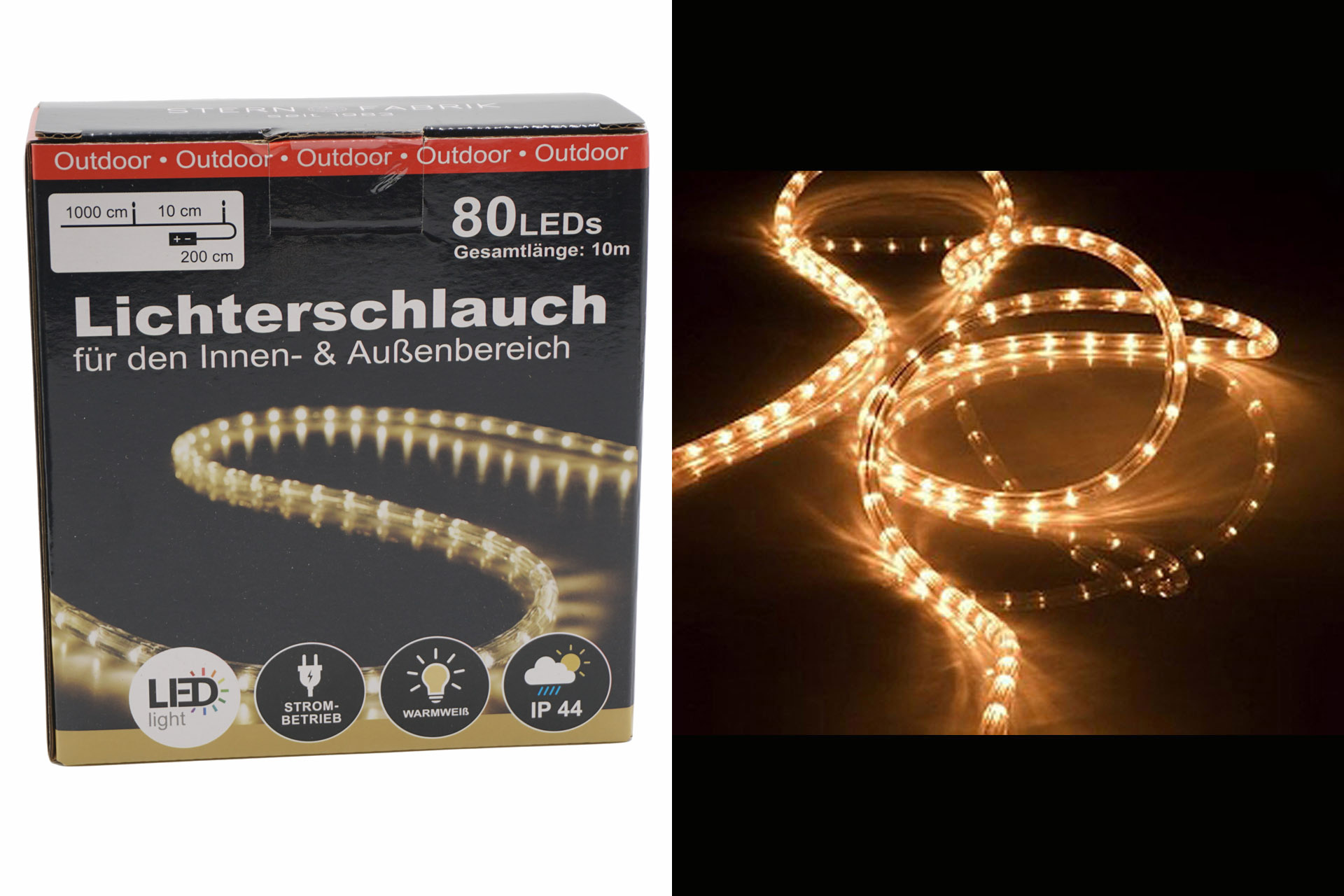 Lichterschlauch LED 80er, IP44