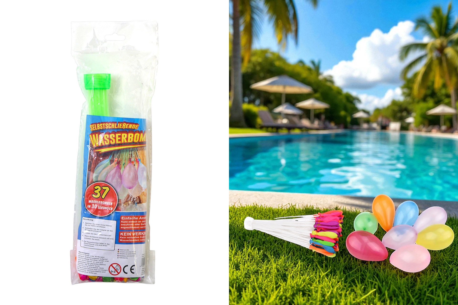 Wasserbomben-Füller für selbstschließende Wasserbomben, 37er