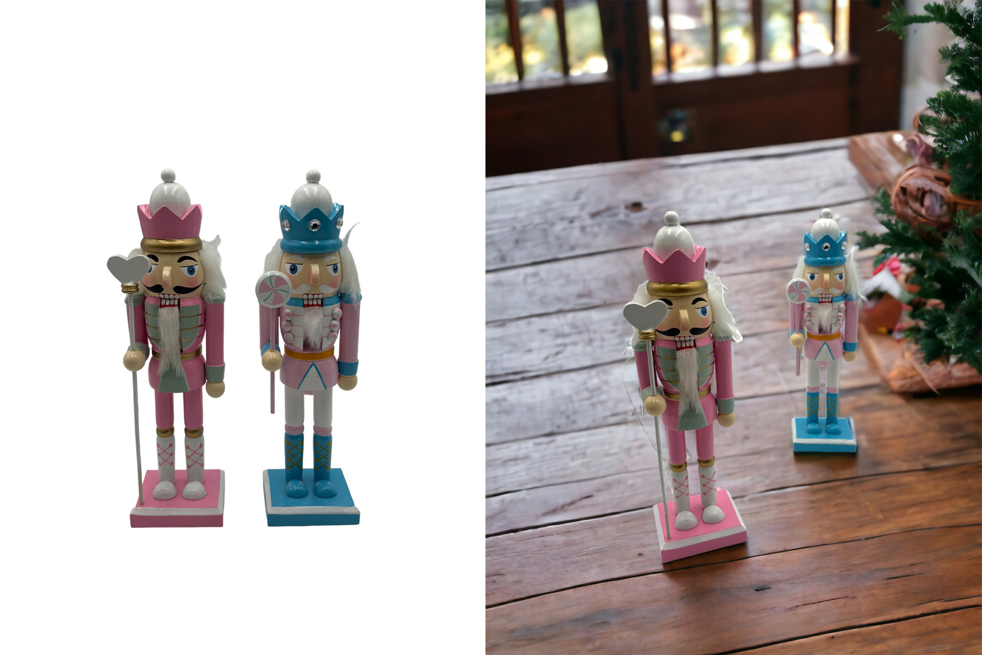 Weihnachtsdeko Nussknacker, 8x6x25,5cm , 2 Farben