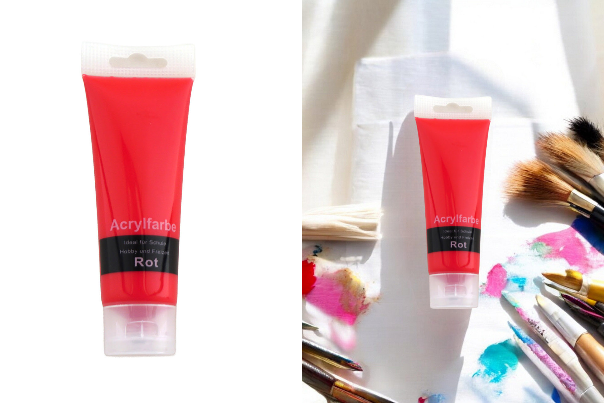 Acrylfarbe 75ml, rot