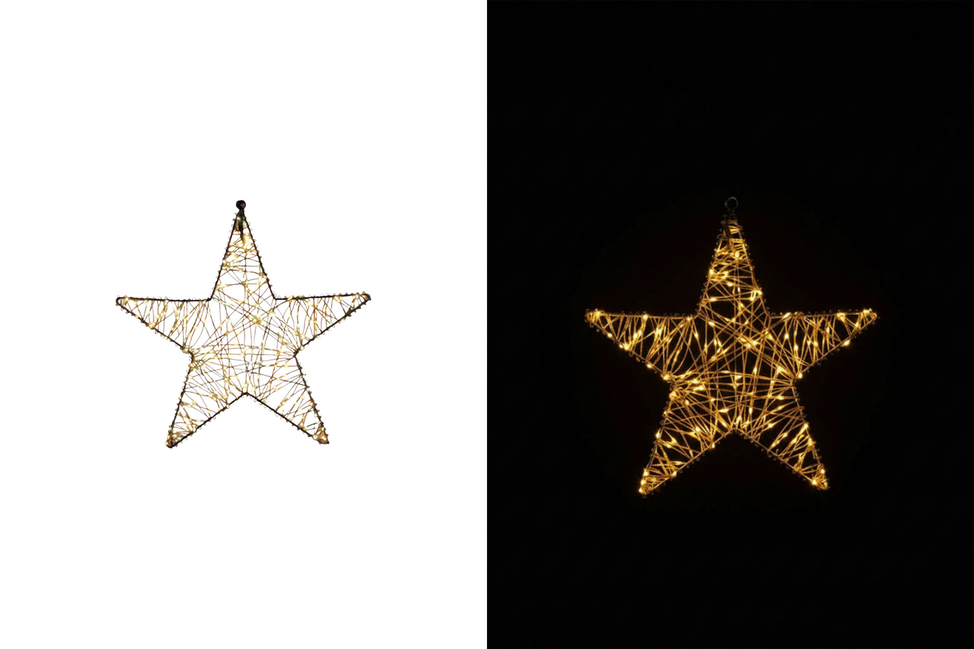 LED "Funkel-Stern", Ø18cm, 140 LEDs, warmweiß, mit Timer